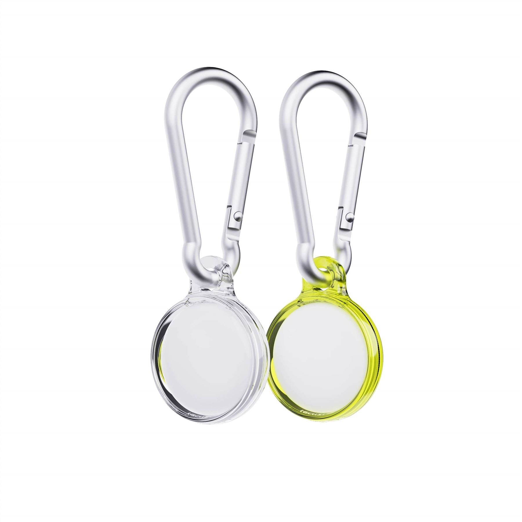tech21-evopop-airtag-h-lle-2er-cyber-lime-clear-karabiner image 2