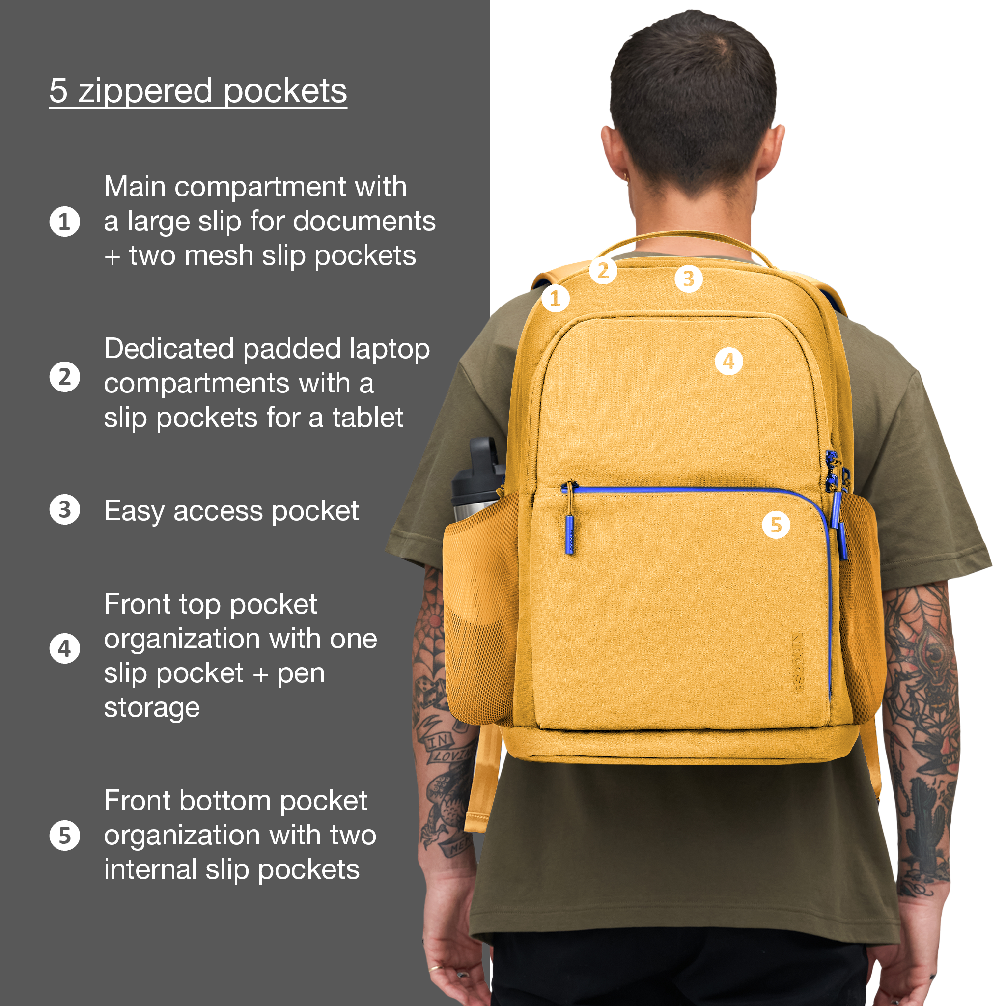 incase-facet-backpack-25l-rucksack-schwarz-laptopfach image 3