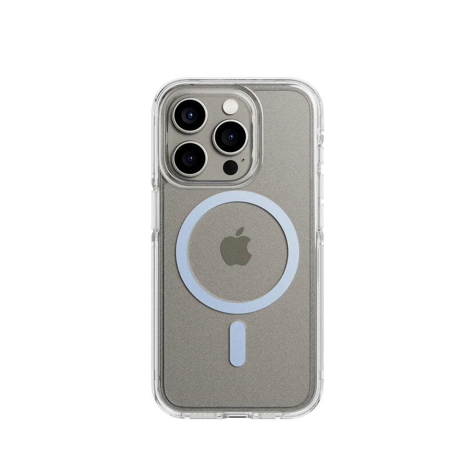 tech21-flexquartz-iphone-15-pro-h-lle-blau-magsafe-klar image 1