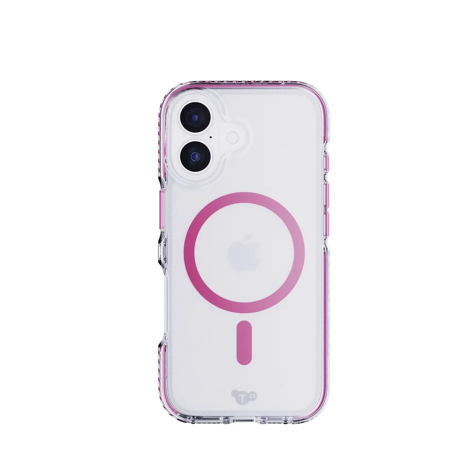 tech21-evocrystal-iphone-17-handyh-lle-cyber-pink-magsafe image 1