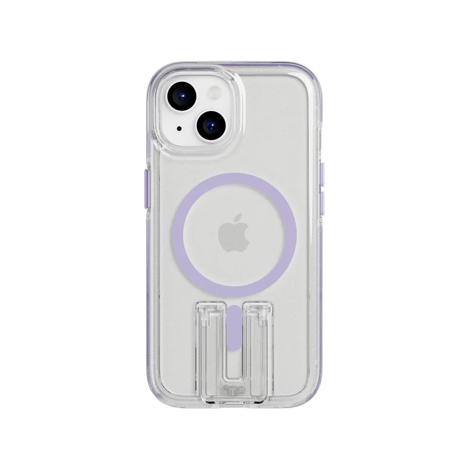 tech21-evocrystal-kick-iphone-13-15-h-lle-magsafe-clear-lilac image 1
