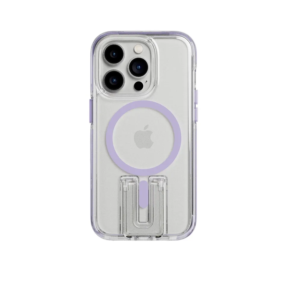 tech21-evocrystal-kick-iphone-14-pro-h-lle-lilac-magsafe image 1