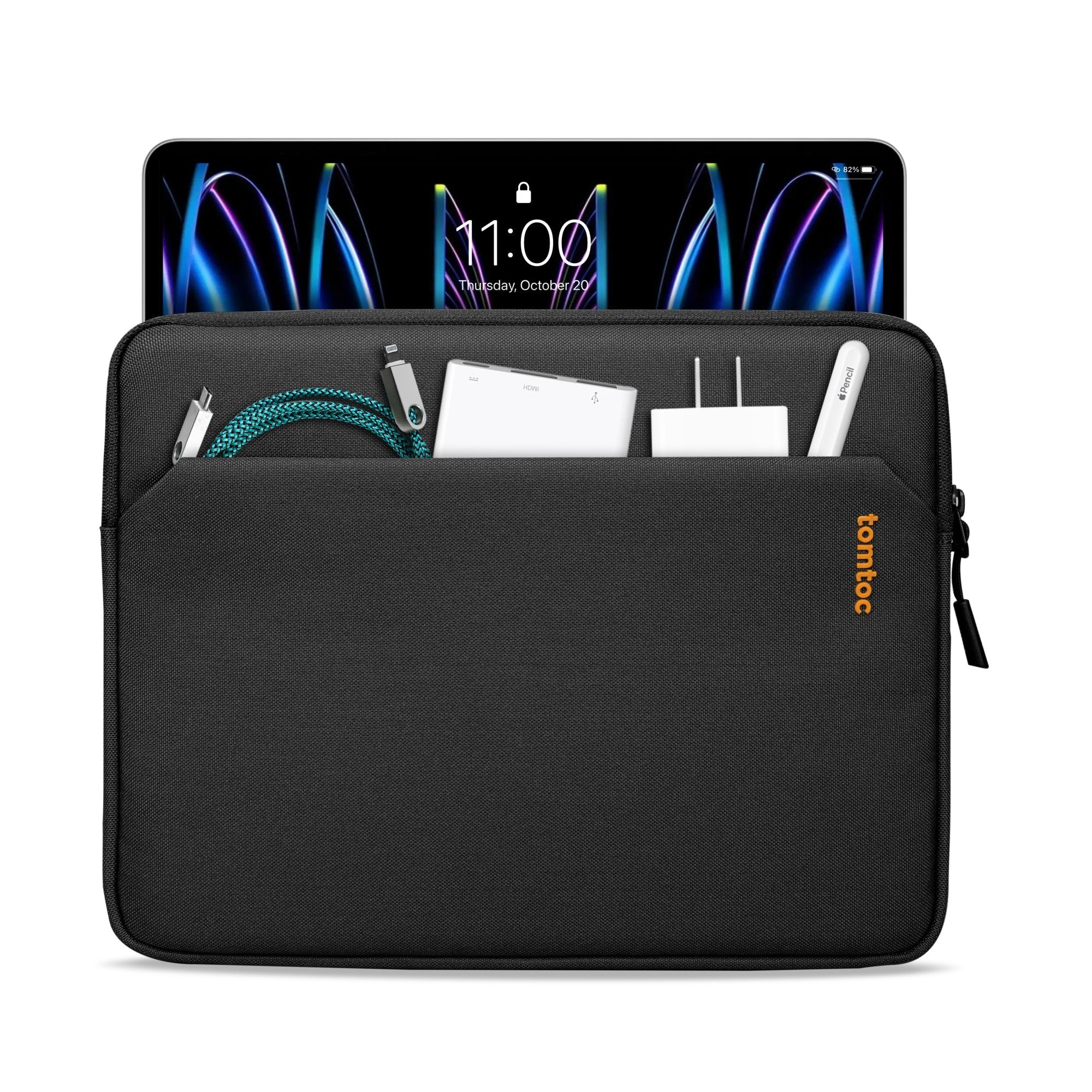 tomtoc-light-b18-tablet-sleeve-11-zoll-ipad-h-lle-schwarz image 2