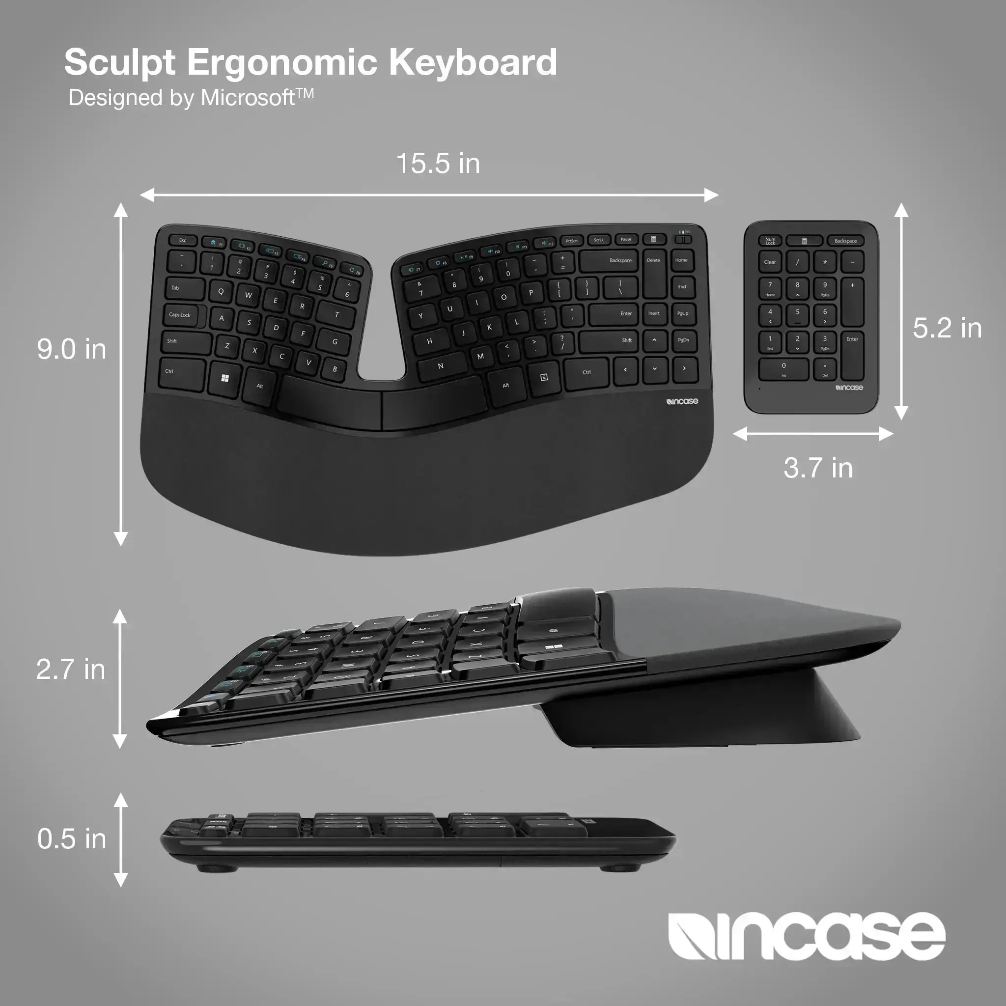 incase-designed-by-microsoft-sculpt-tastatur-schwarz-ergonomisch image 4