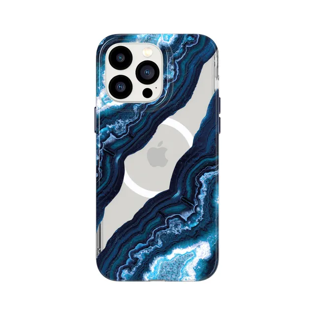 tech21-evoart-iphone-14-pro-max-h-lle-clear-midnight-quartz-muster image 1