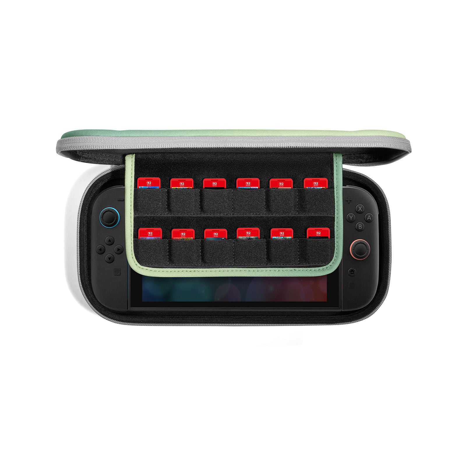 tomtoc-fancycase-g05-switch-2-case-matcha-green-12-spiele image 3