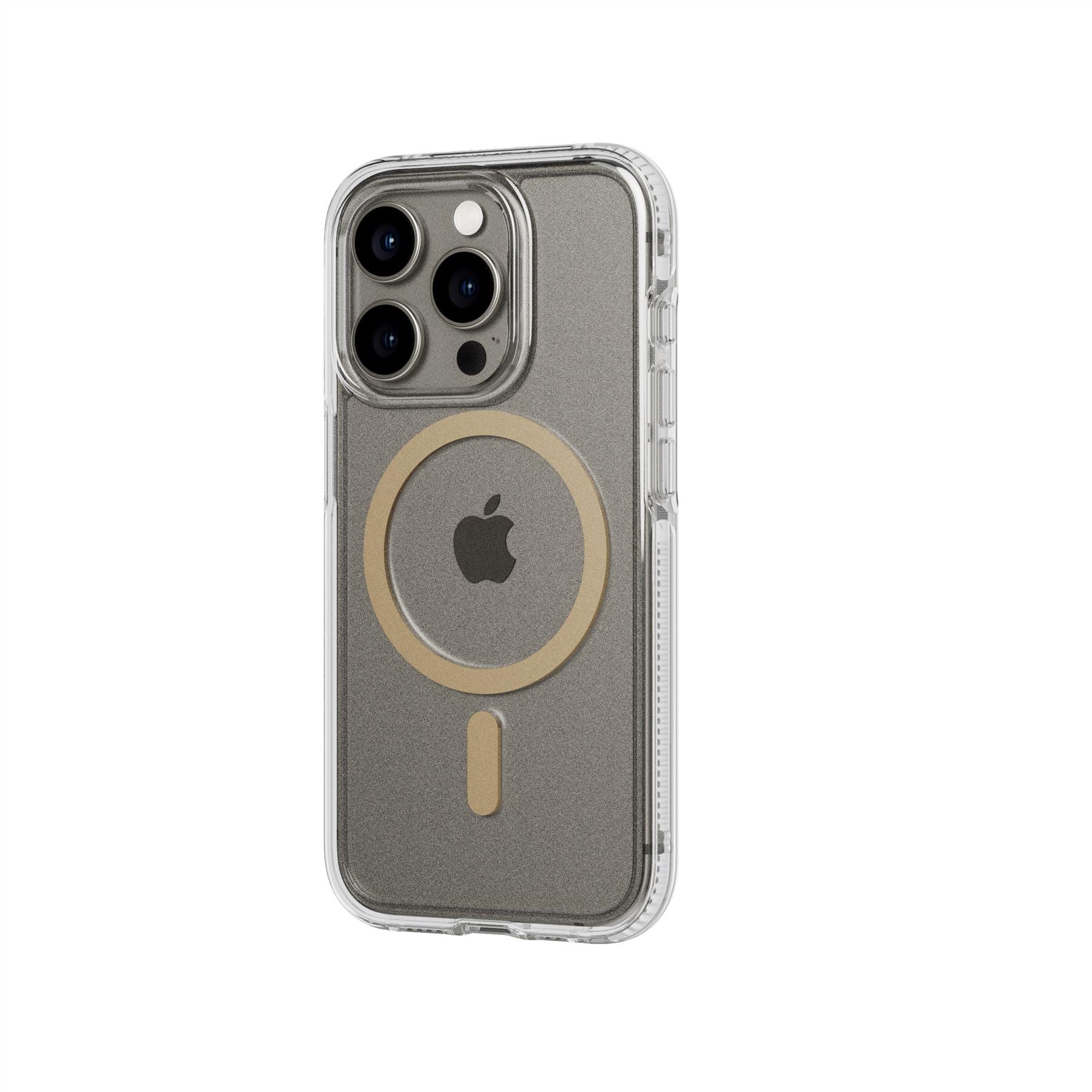 tech21-flexquartz-iphone-15-pro-handyh-lle-gold-klar-magsafe image 5