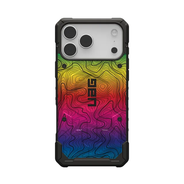 uag-pathfinder-iphone-17-pro-max-h-lle-rainbow-topography-magsafe image 1