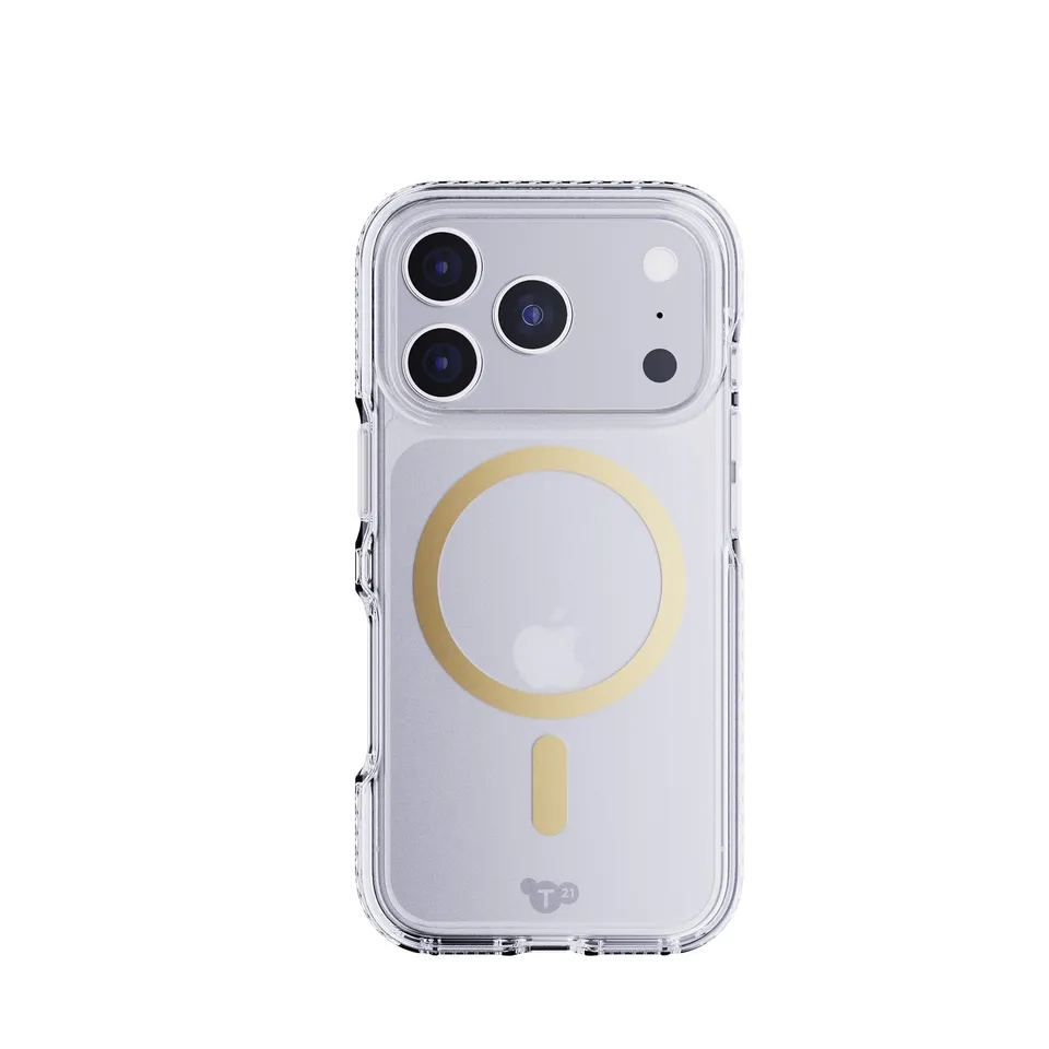 tech21-evocrystal-iphone-17-pro-h-lle-gold-transparent image 1
