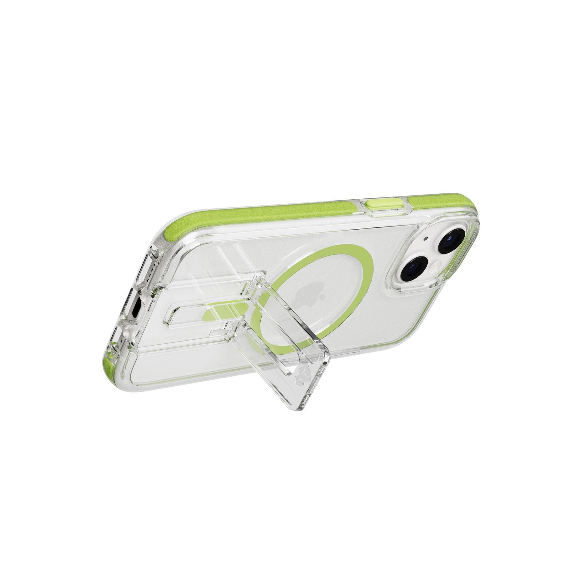 tech21-evocrystal-kick-magsafe-iphone-h-lle-lime-aufsteller image 7