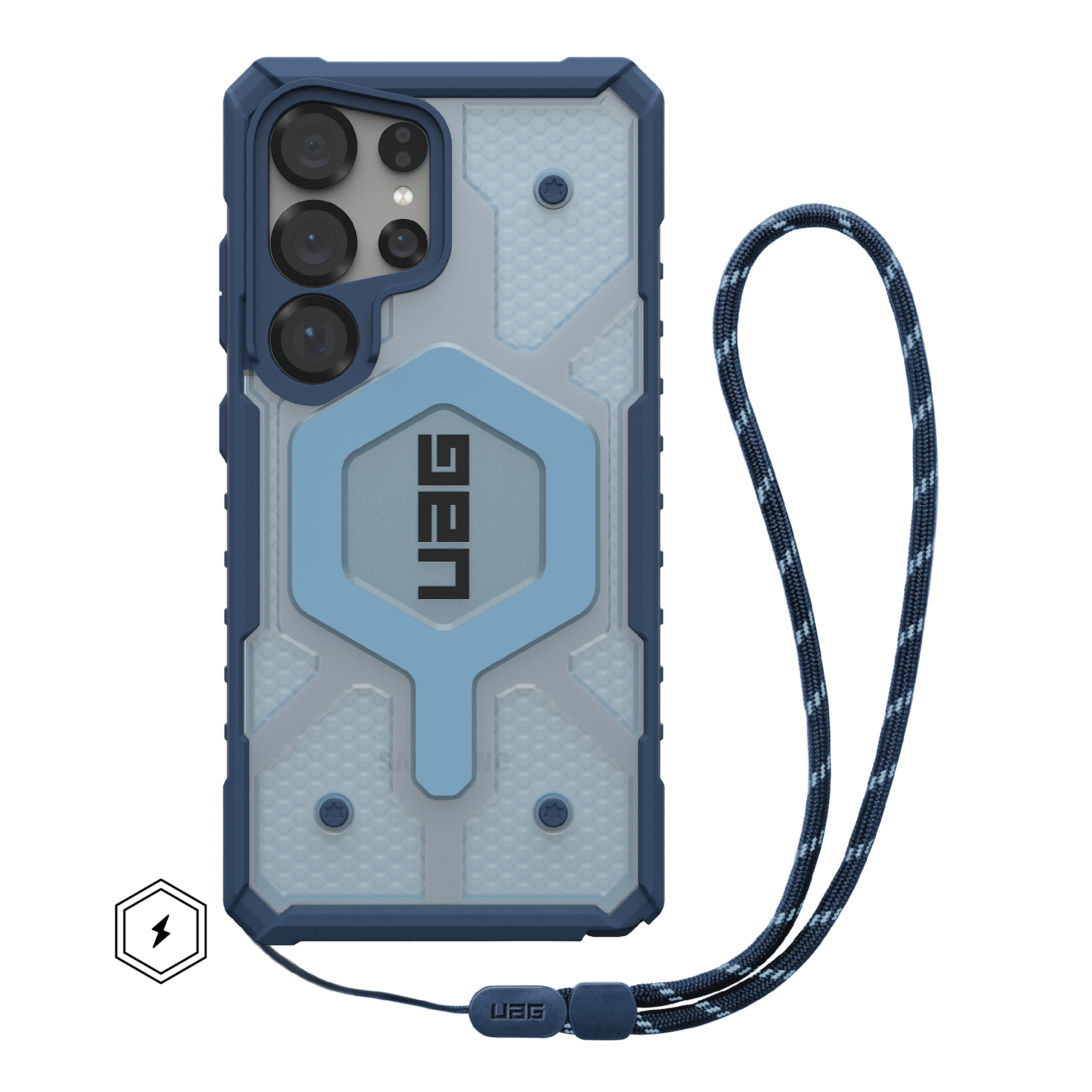 uag-pathfinder-clear-galaxy-s25-ultra-h-lle-blues-lanyard image 1