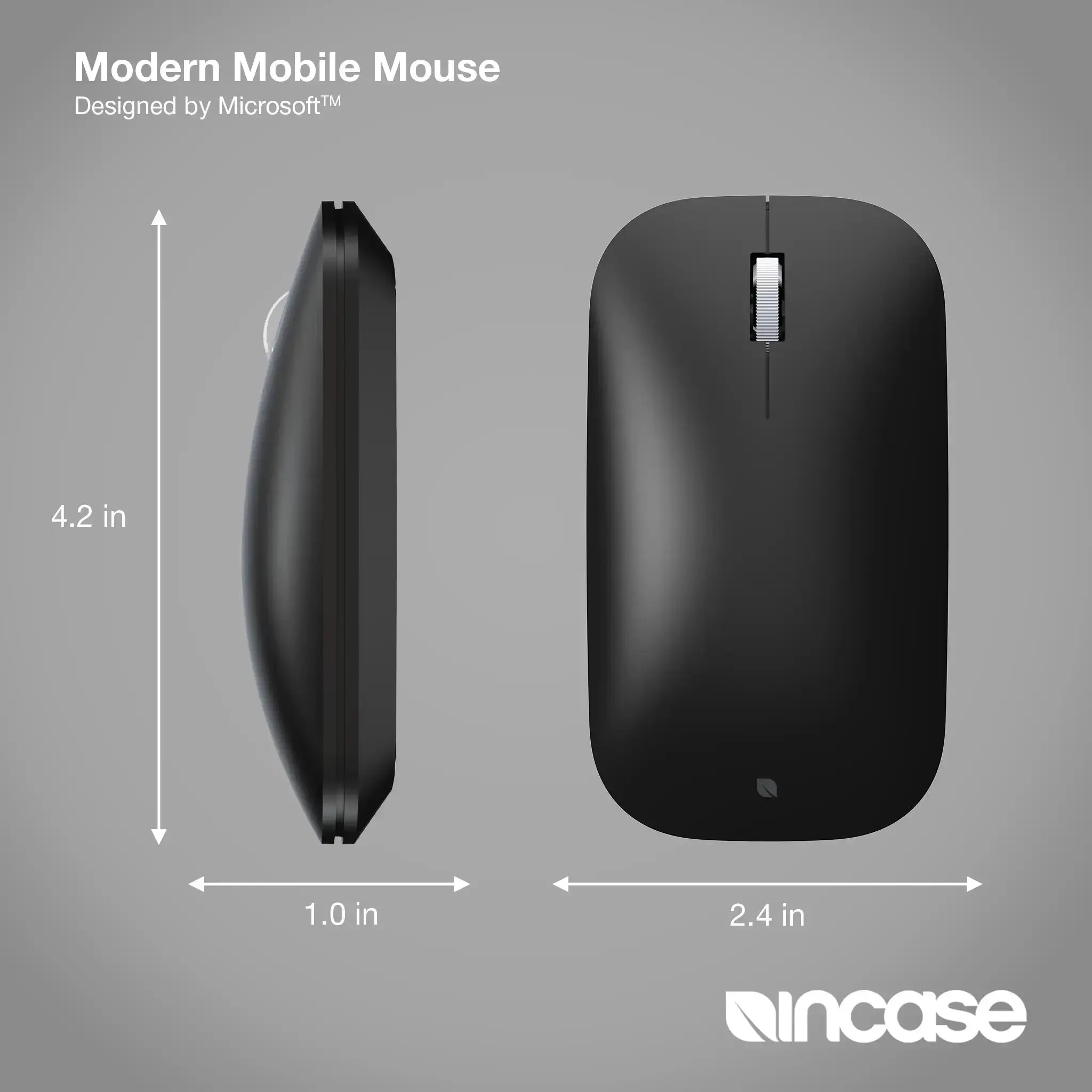 incase-modern-mobile-mouse-bluetooth-schwarz-flach image 4
