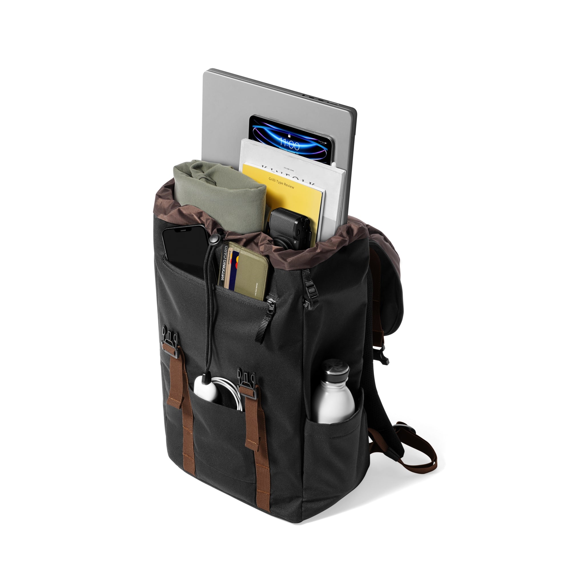 tomtoc-vintpack-ta1-laptop-rucksack-22l-schwarz-vintage image 2