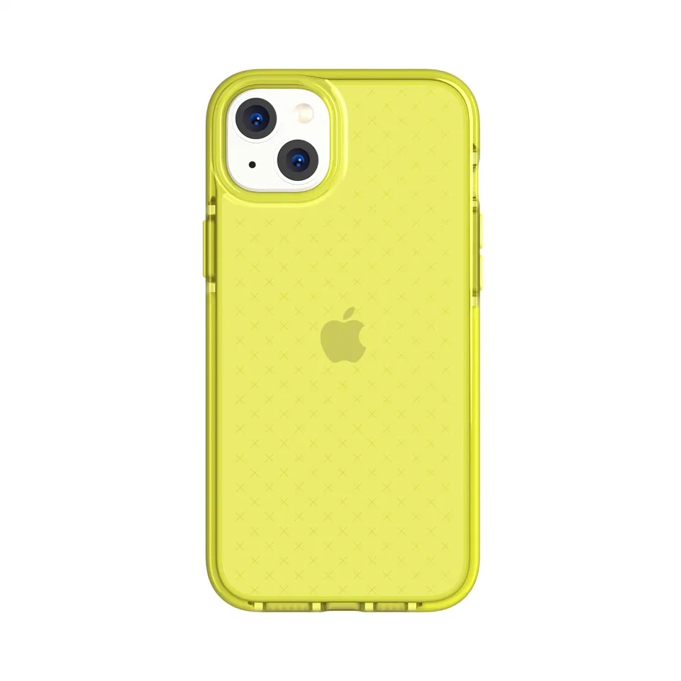 tech21-evocheck-iphone-14-plus-h-lle-acid-yellow-sto-fest image 1