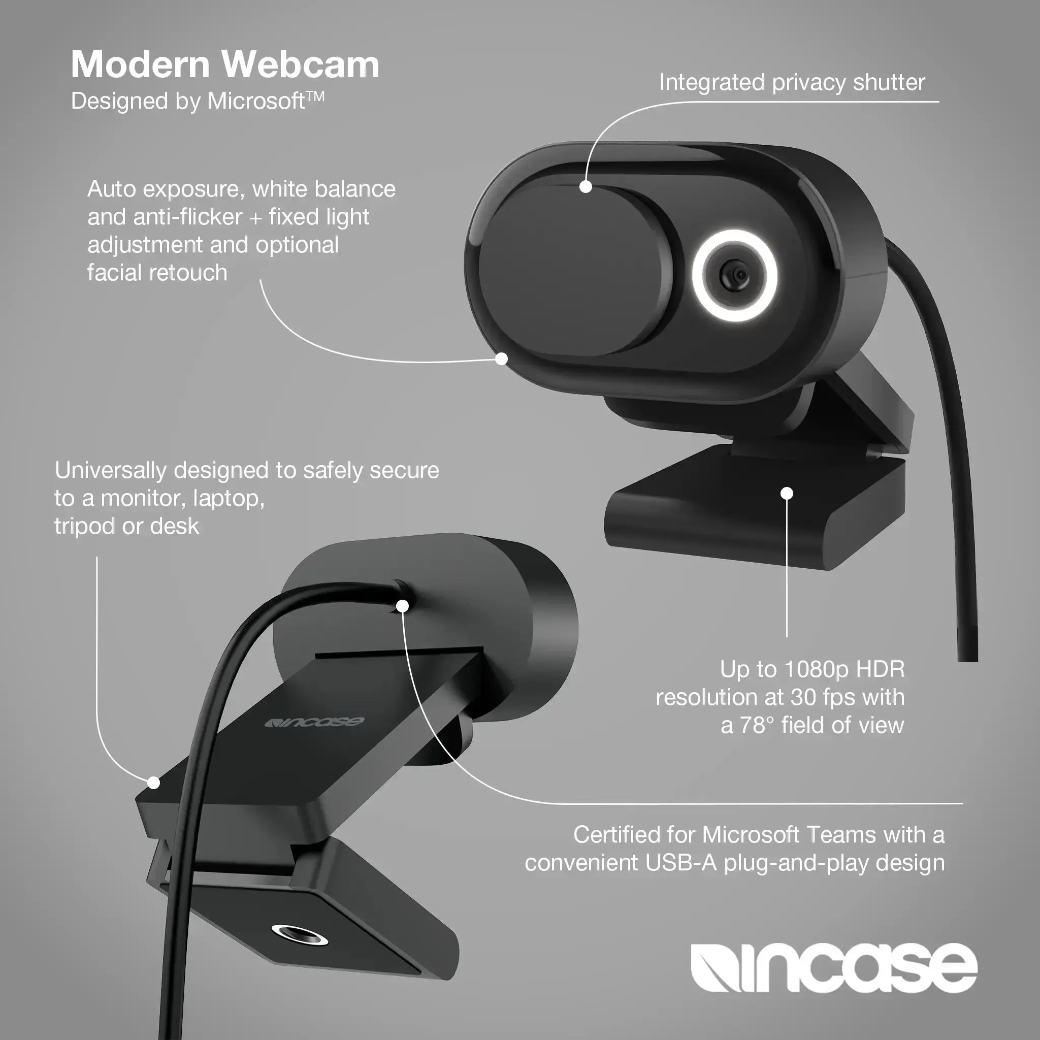 incase-designed-by-microsoft-modern-webcam-schwarz-translucent-1080p image 3