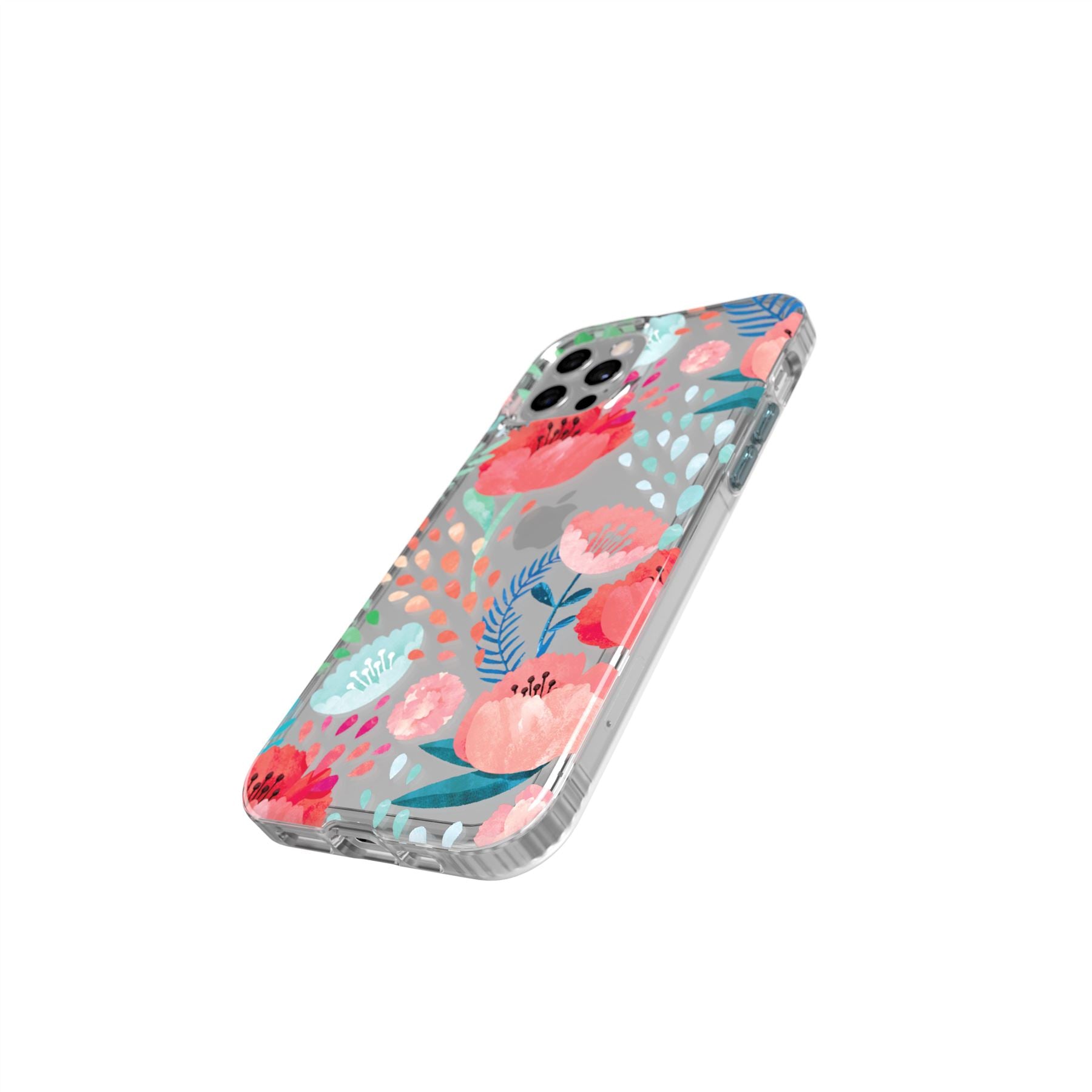 tech21-evoart-iphone-12-12-pro-handyh-lle-coral-red-blumen image 3