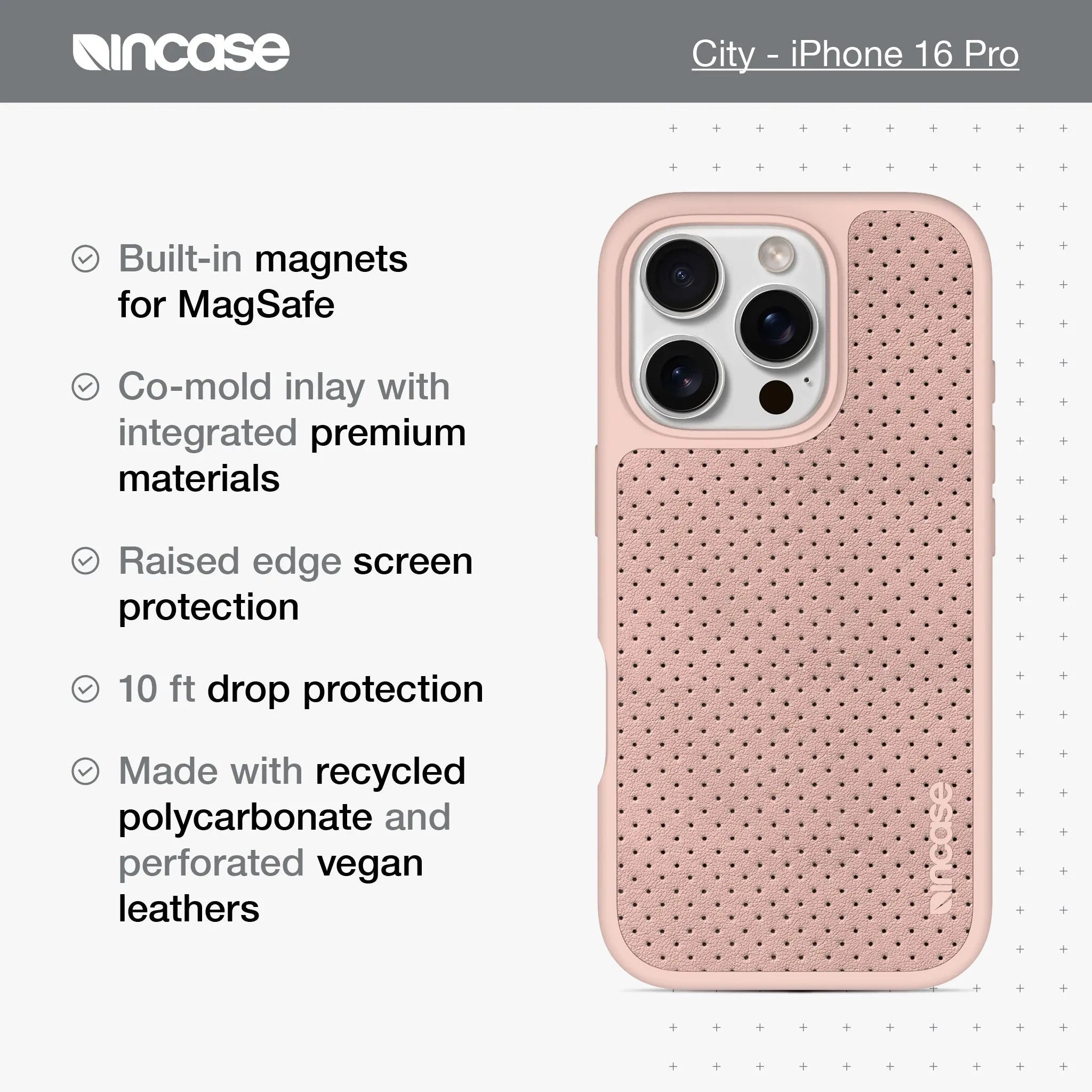 incase-city-iphone-16-pro-h-lle-blush-pink-veganleder image 8