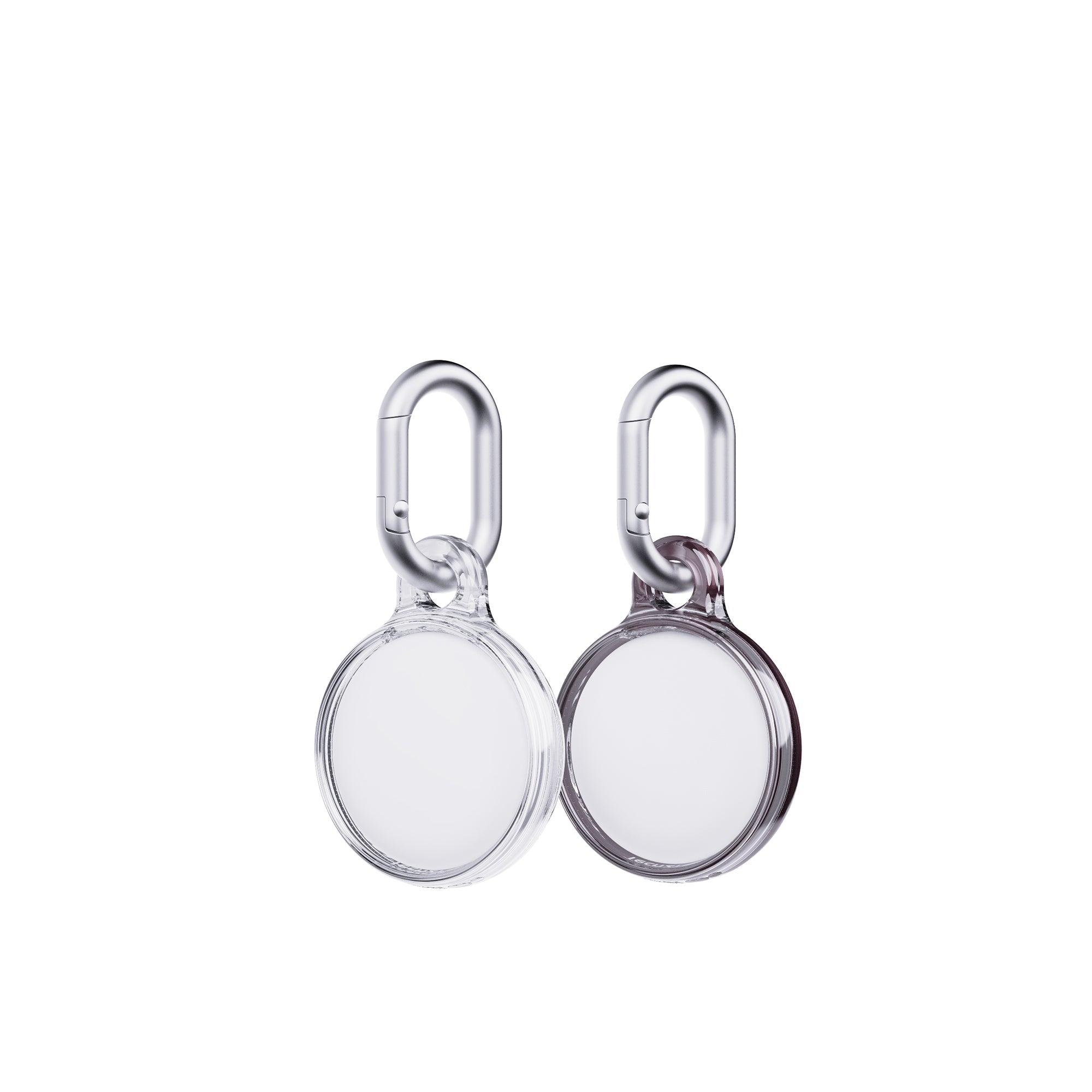 tech21-evopop-airtag-h-lle-2er-pack-rosa-transparent-karabiner image 2