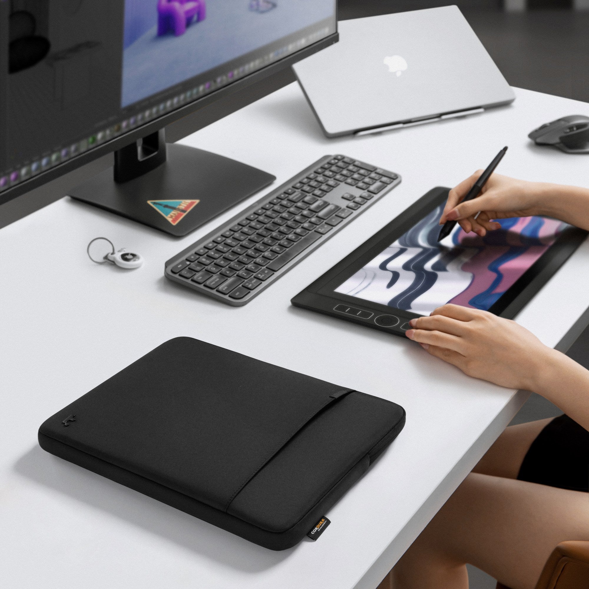 tomtoc-defender-a13-laptop-h-lle-13-zoll-cordura-schwarz-schutz image 8
