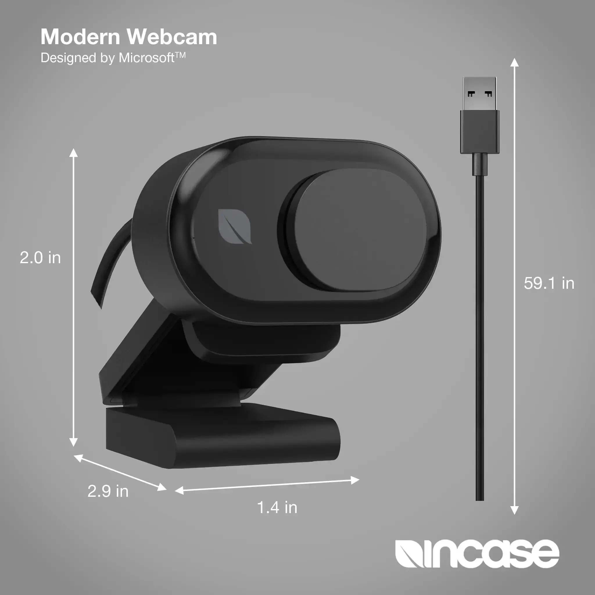 incase-designed-by-microsoft-modern-webcam-schwarz-translucent-1080p image 4