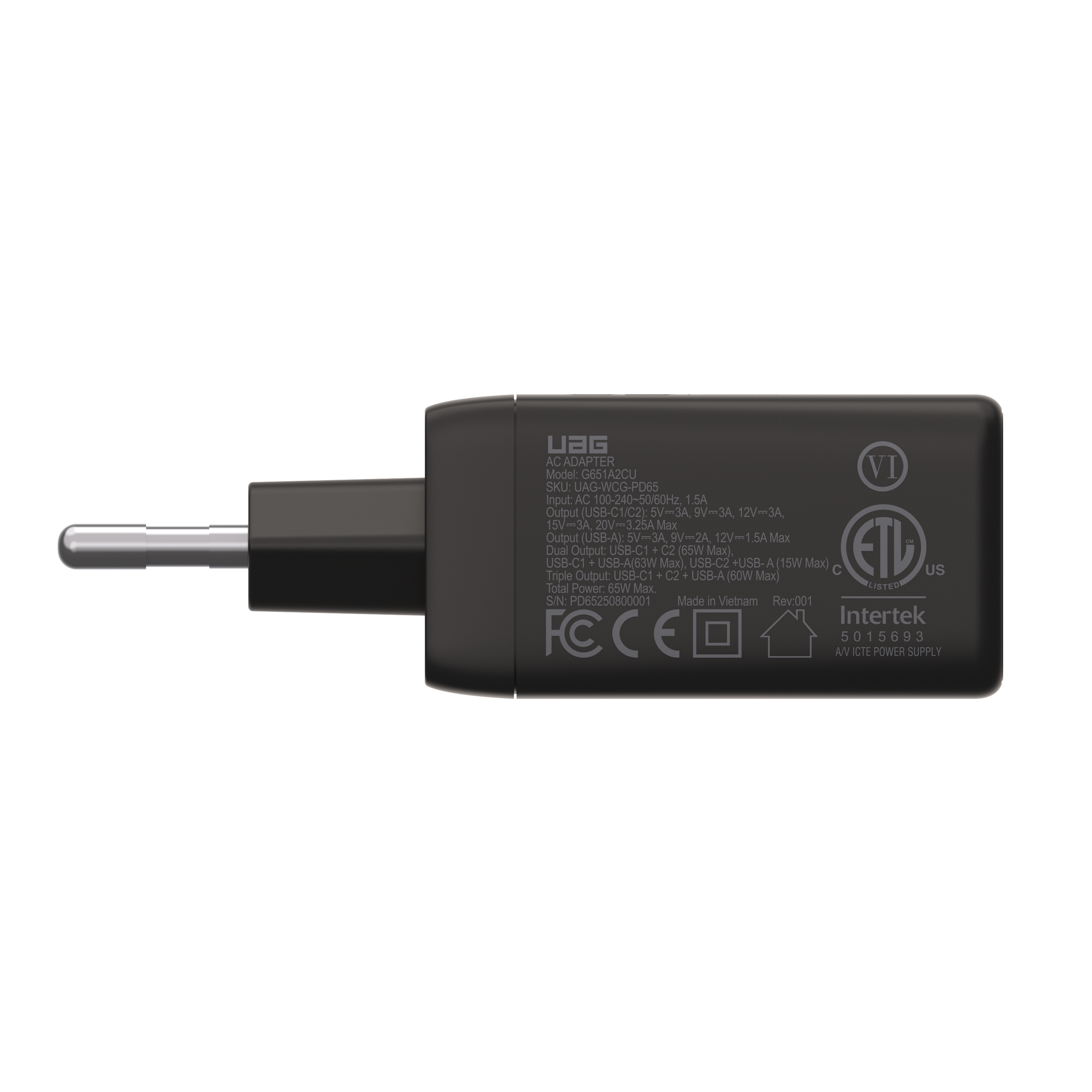 uag-srge-65w-3-port-wandladeger-t-gan-usb-c-schnellladen image 6