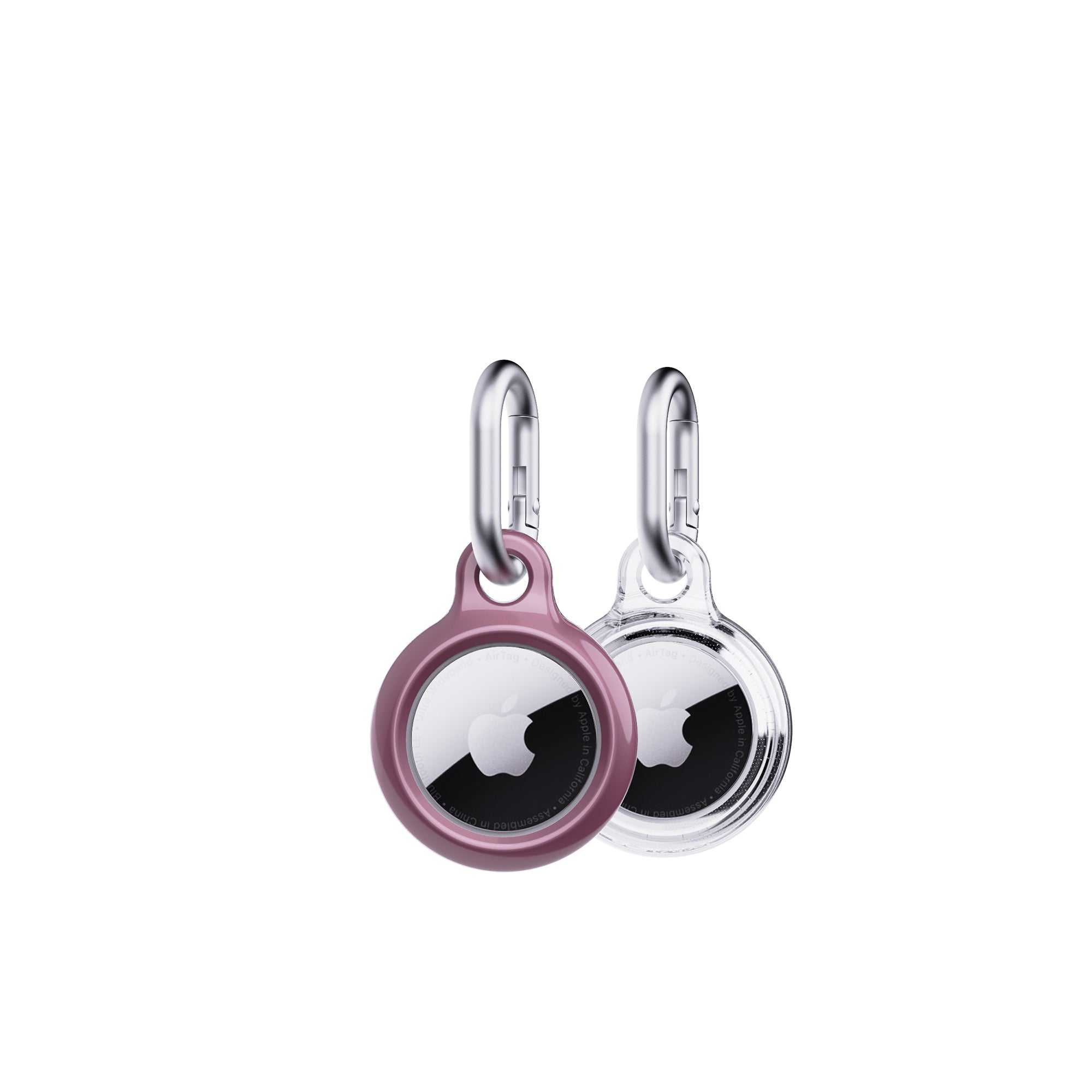 tech21-evopop-airtag-h-lle-2er-pack-rosa-transparent-karabiner image 5