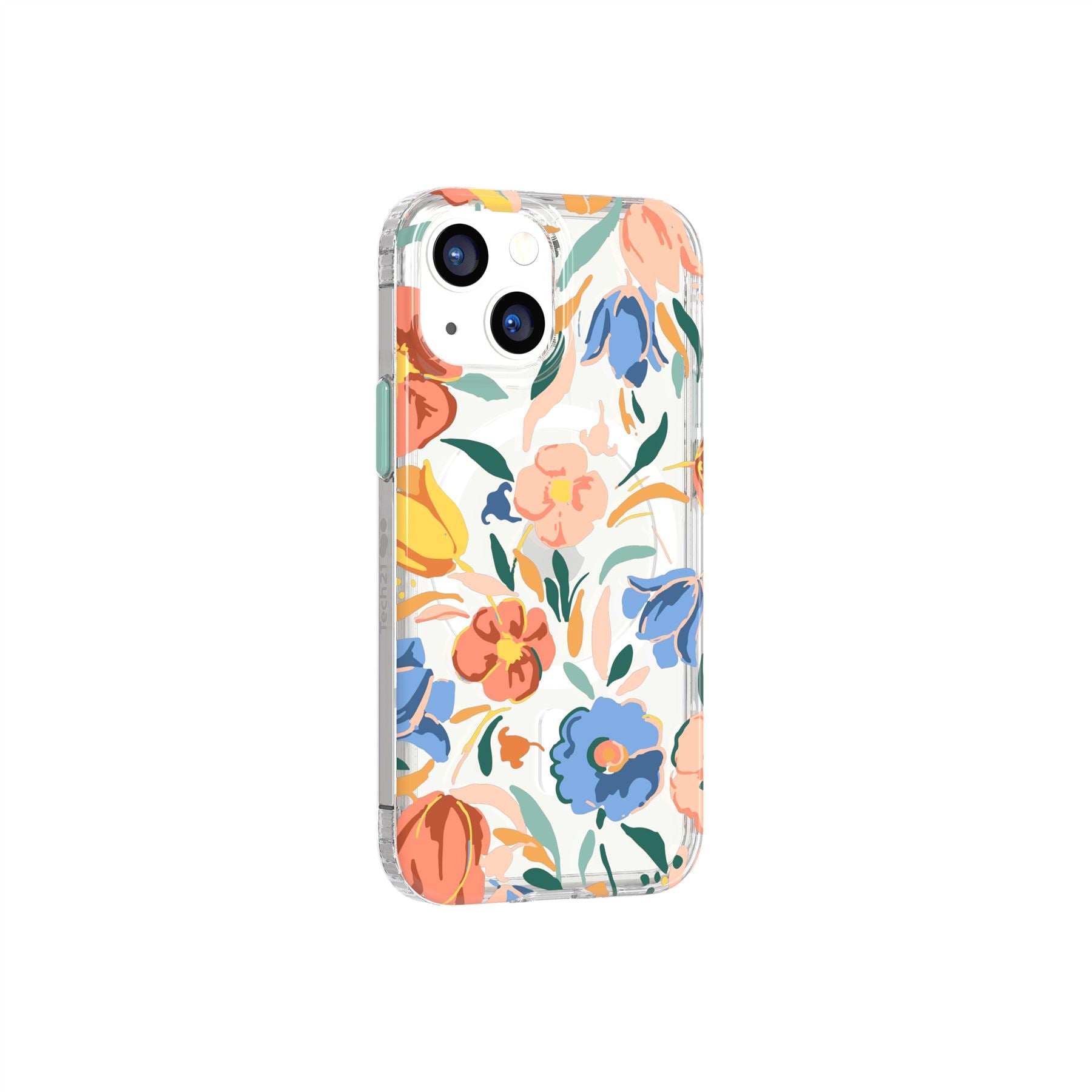 tech21-evoart-iphone-13-mini-h-lle-peach-tulip-blumen image 5