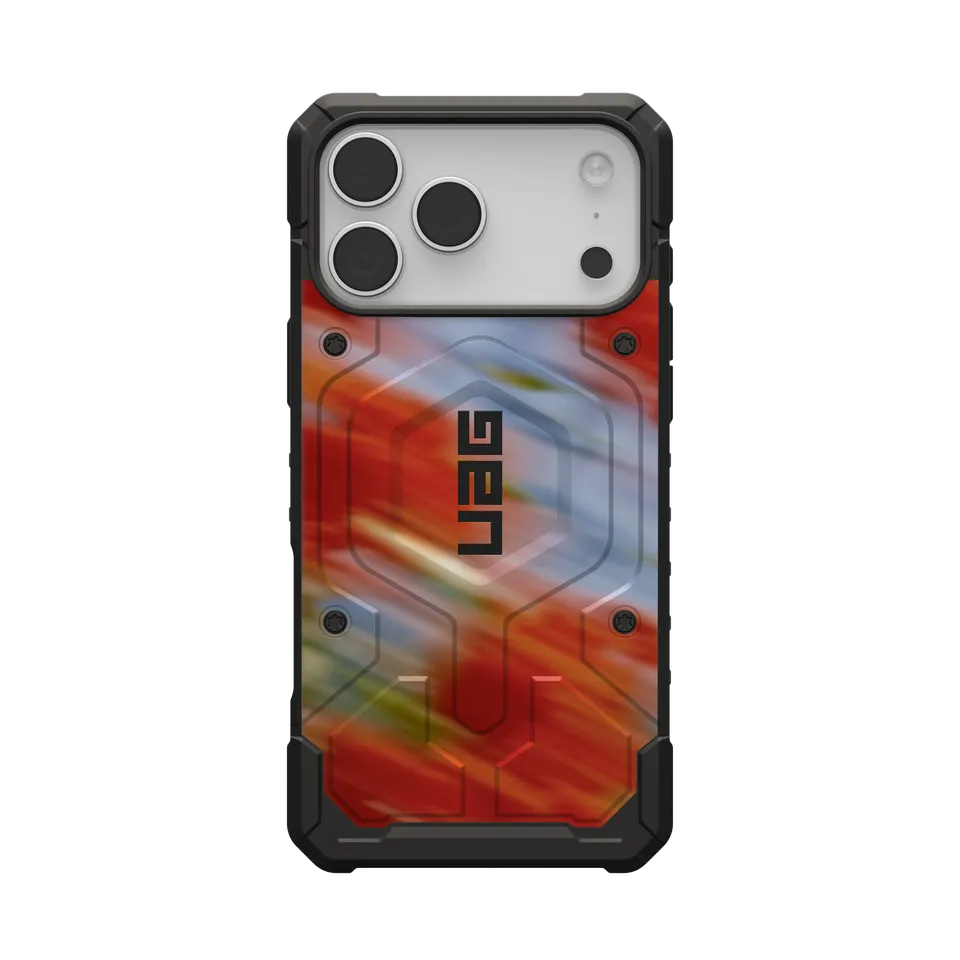 uag-pathfinder-iphone-17-pro-max-h-lle-blurry-floral-magsafe image 1