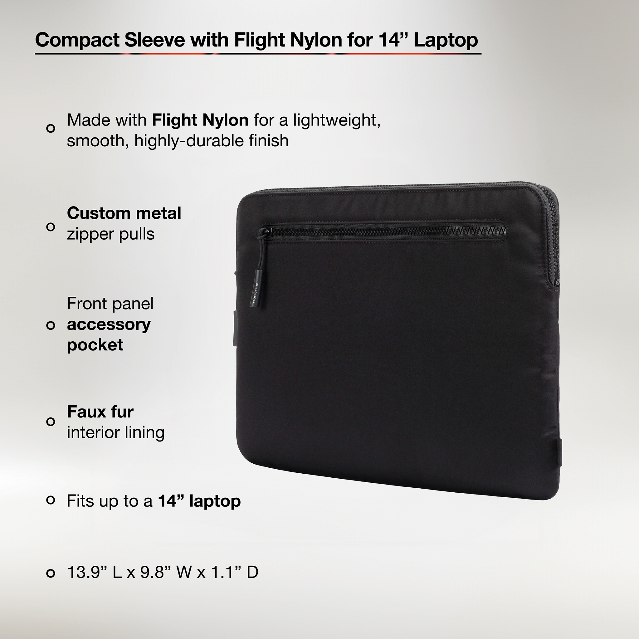 incase-compact-sleeve-14-zoll-laptop-h-lle-schwarz-nylon image 3