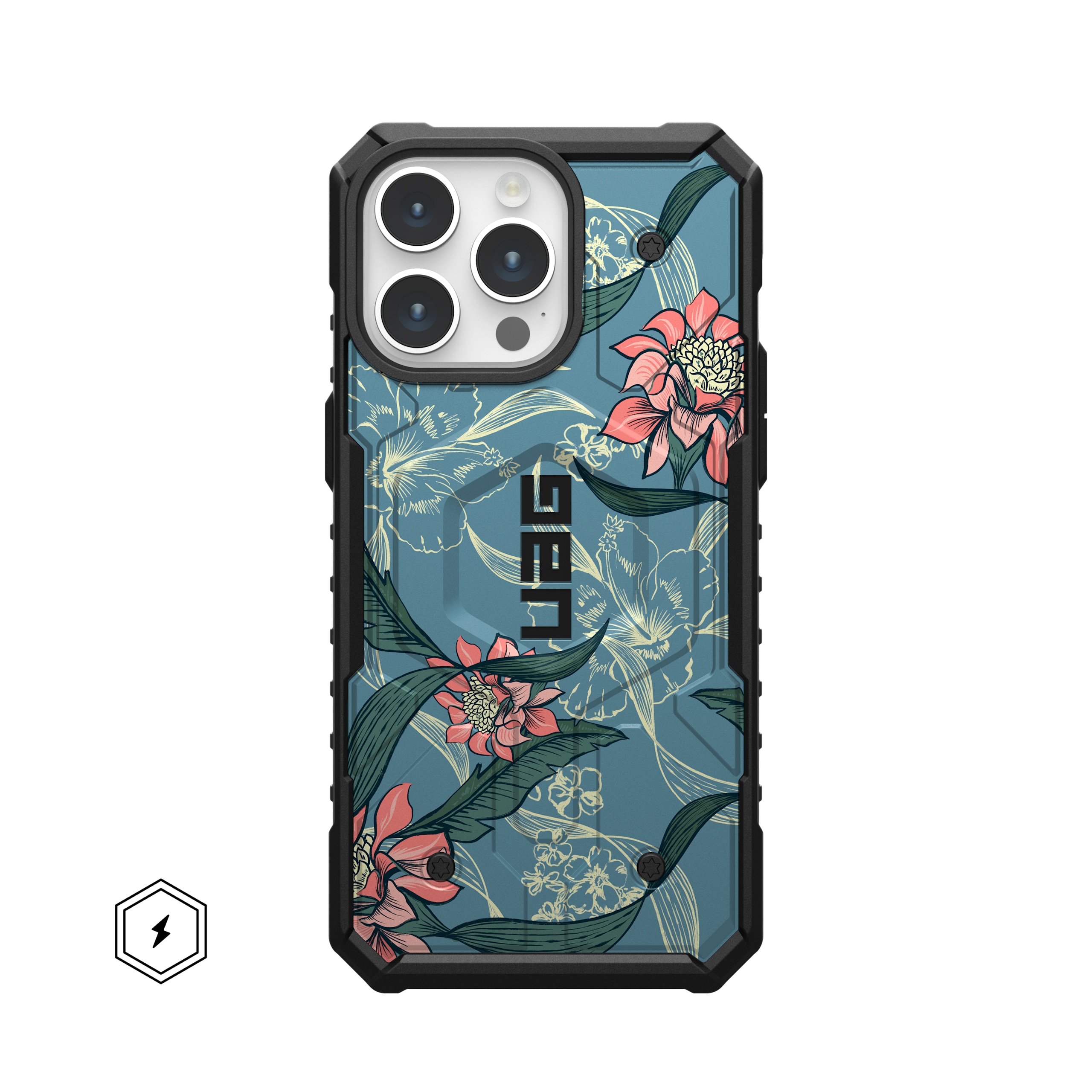 uag-pathfinder-iphone-16-pro-max-h-lle-makapuu-floral image 1