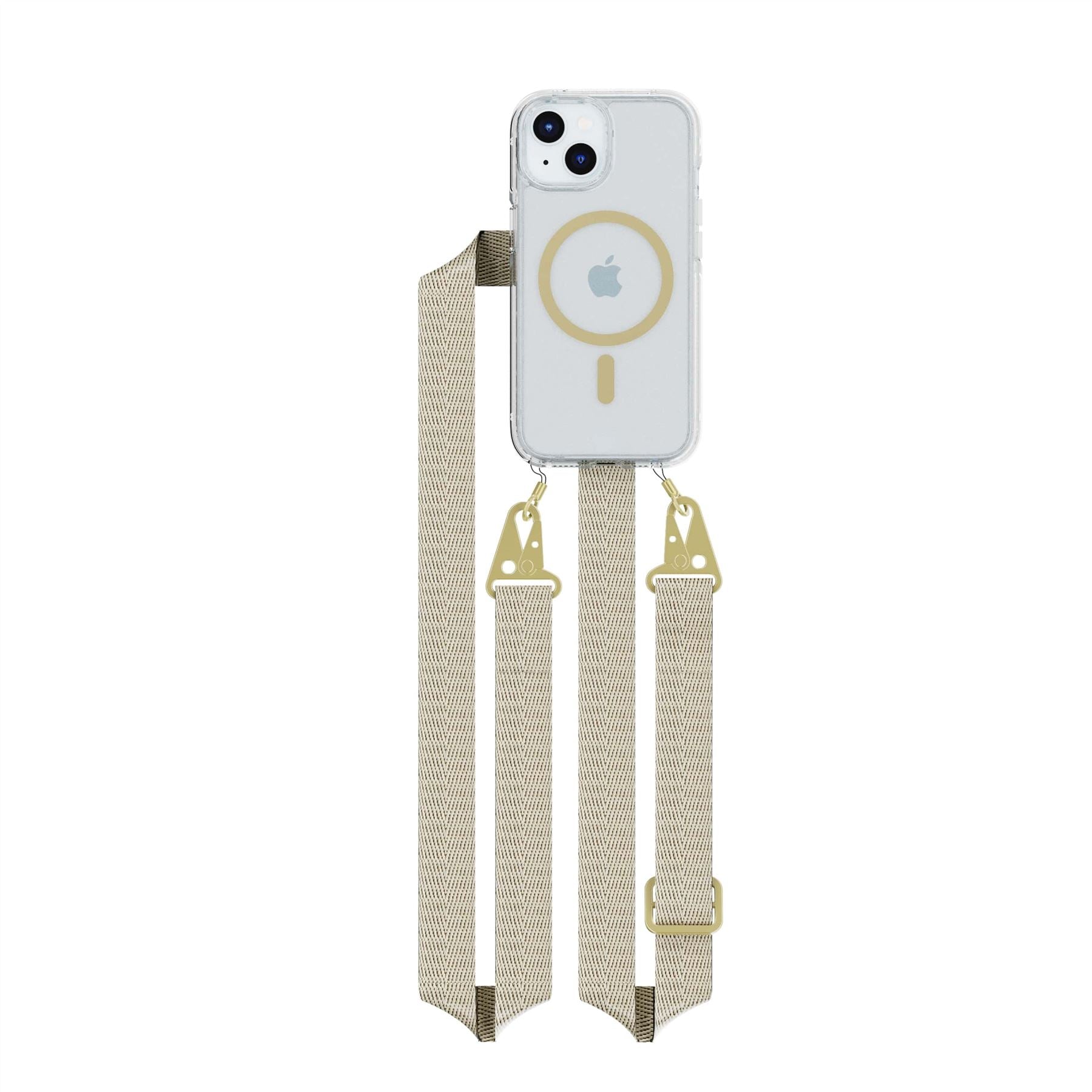 tech21-flexquartz-iphone-13-17e-h-lle-clear-gold-mit-band image 3
