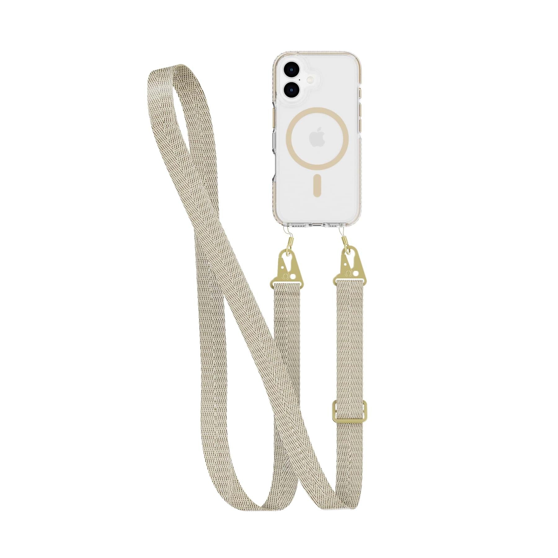 tech21-evocrystal-iphone-16-h-lle-gold-mit-band image 1
