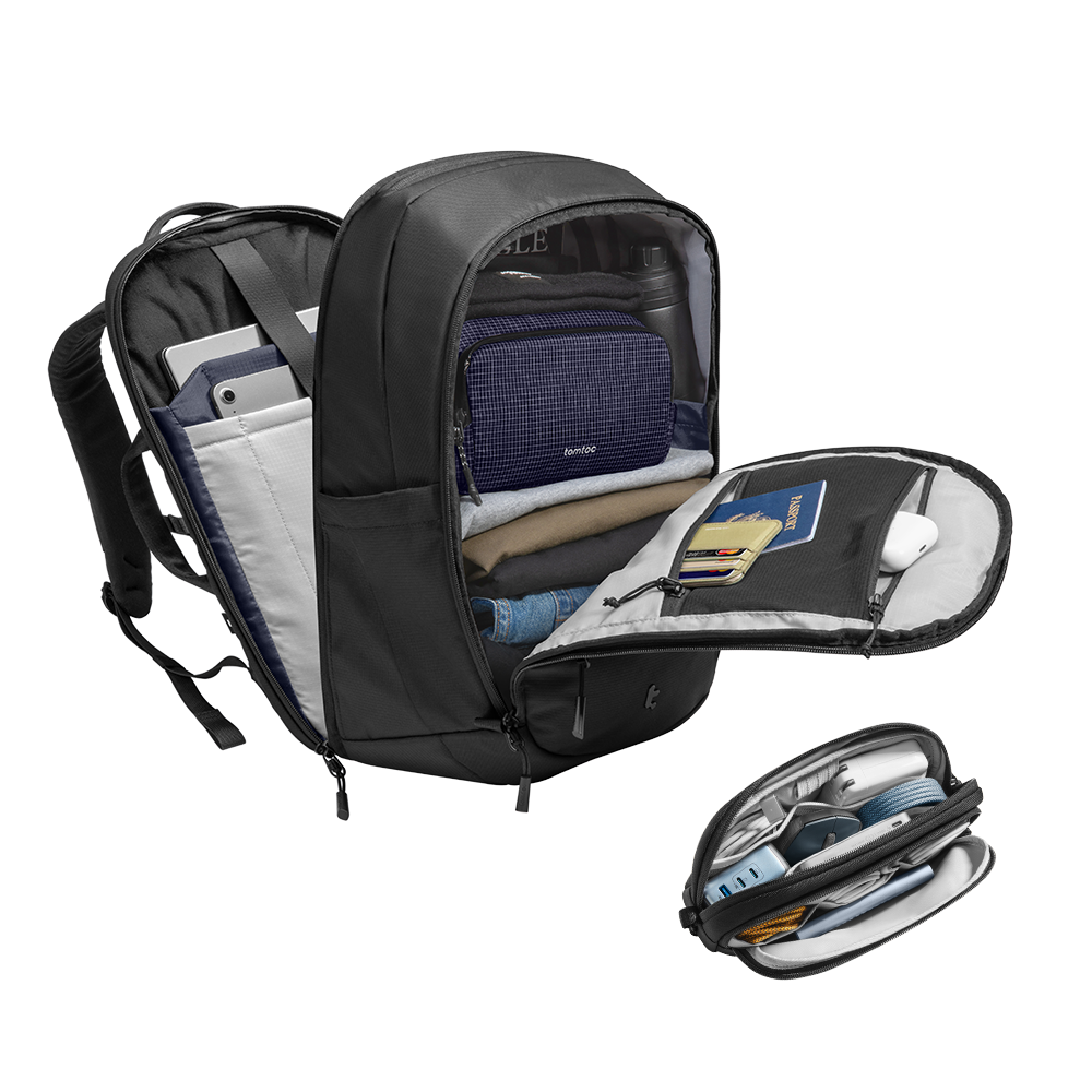 tomtoc-urban-travel-duo-laptoprucksack-set-32l-schwarz-16-zoll image 2