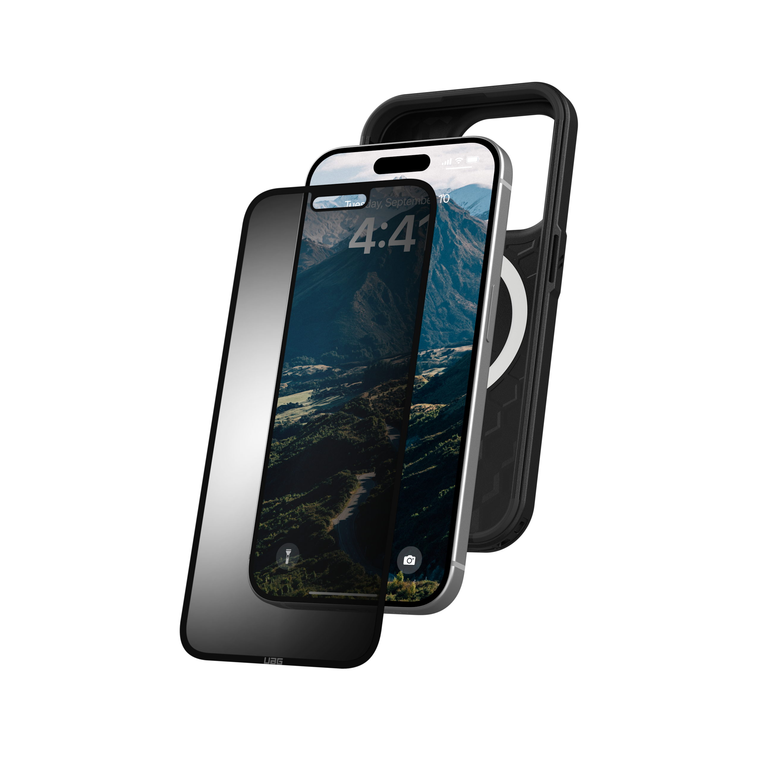 uag-standard-issue-iphone-15-pro-blickschutzfolie-abnehmbar image 6