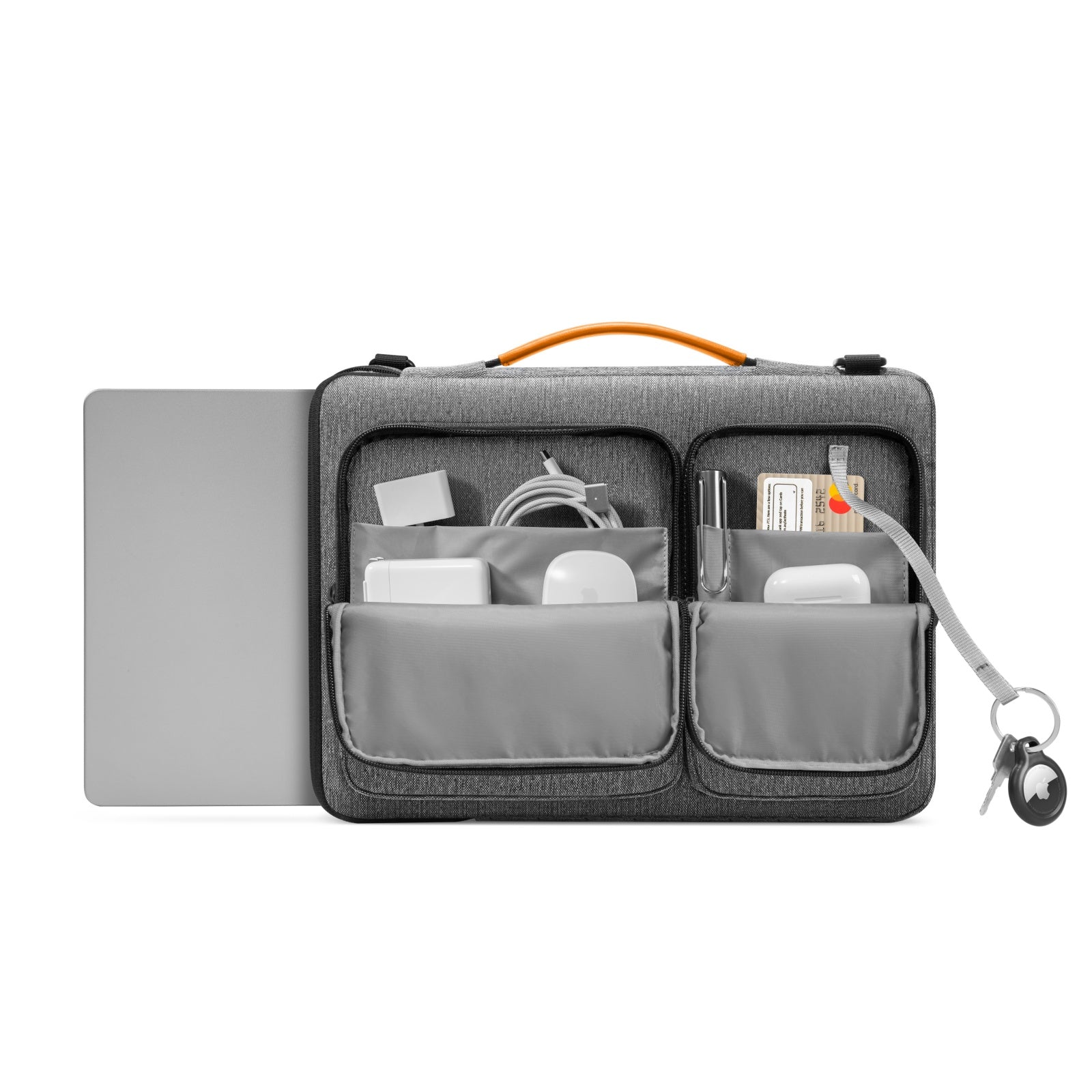 tomtoc-defender-a42-laptoptasche-15-zoll-dunkelgrau-eckenschutz image 2