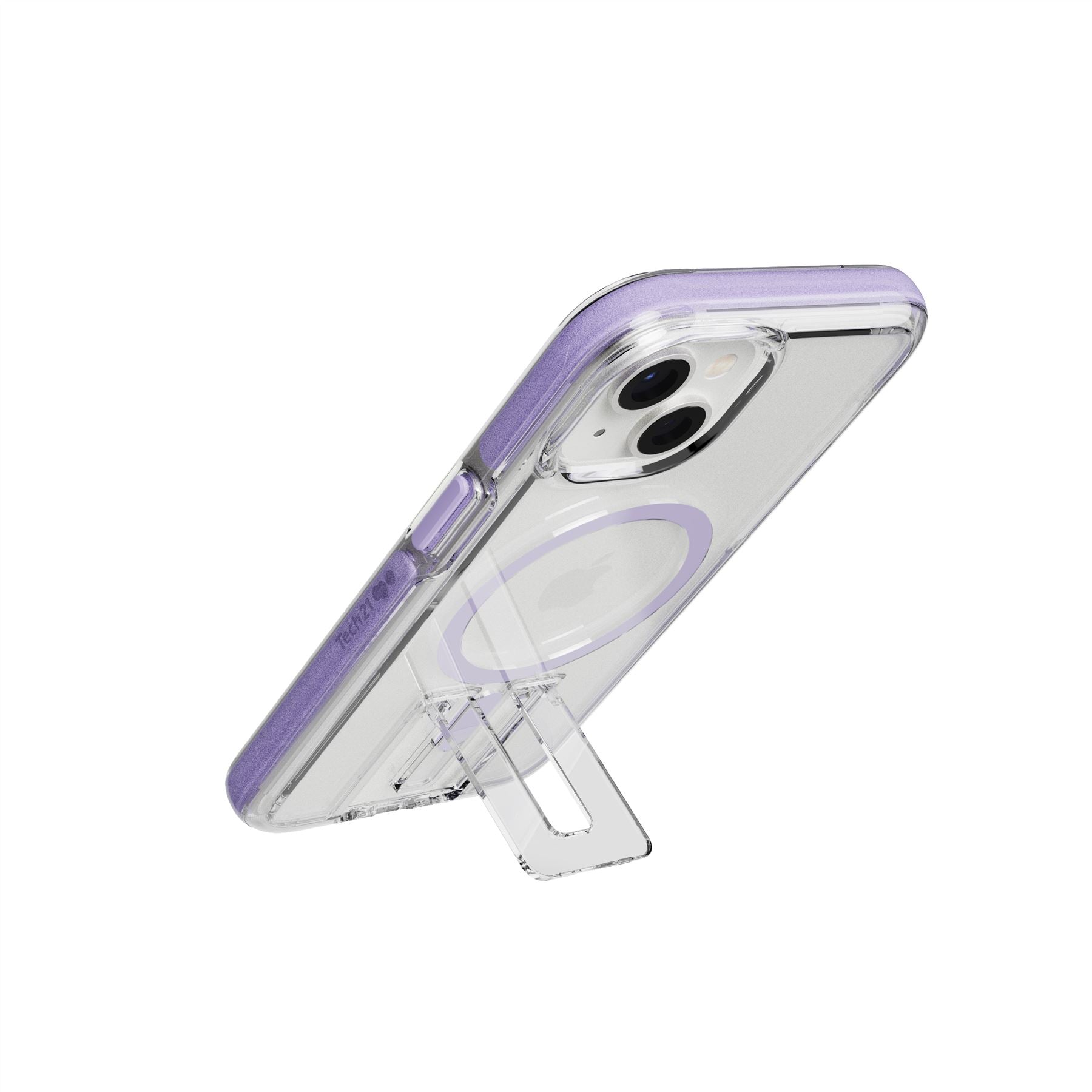 tech21-evocrystal-kick-iphone-13-14-15-h-lle-clear-lilac-magsafe image 4