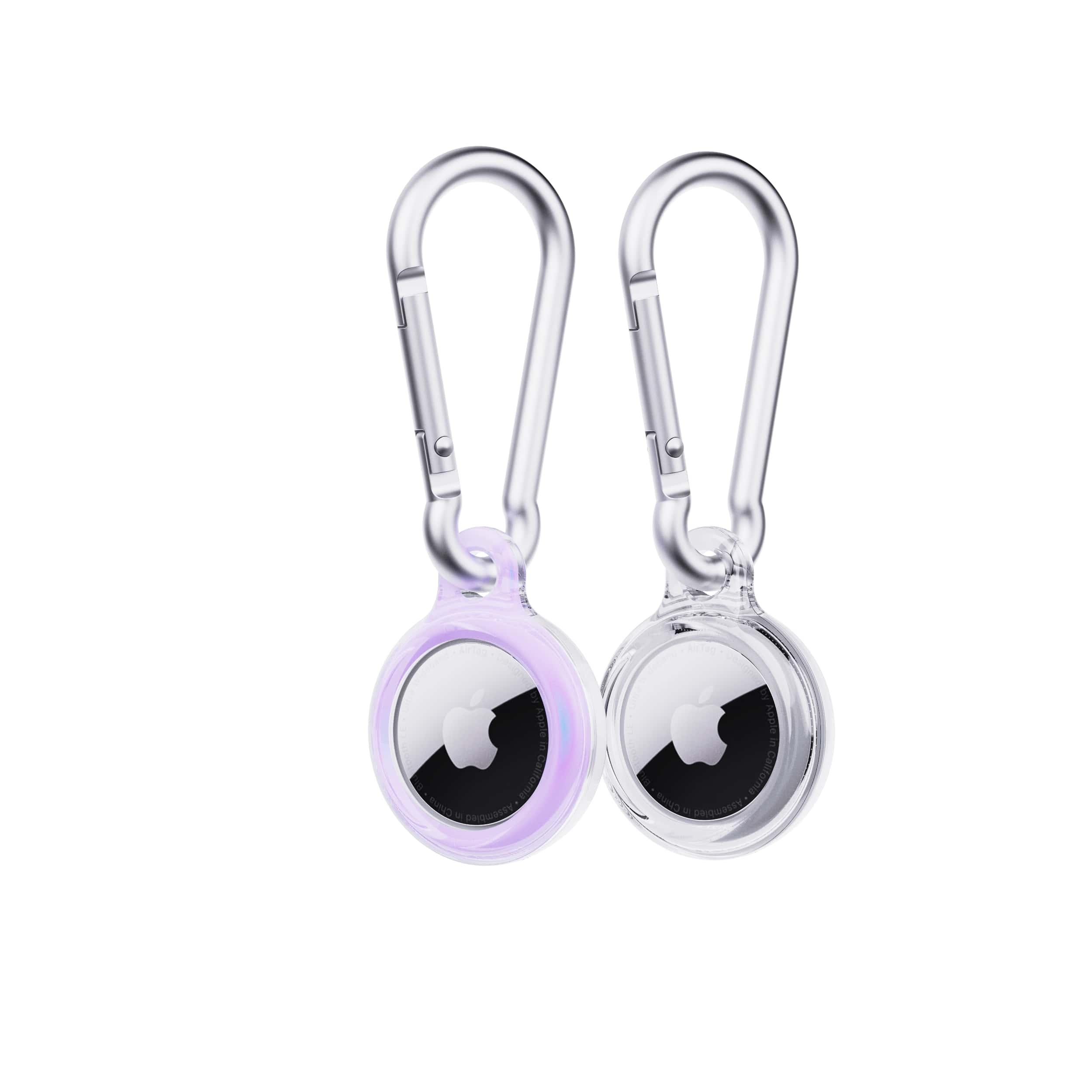 tech21-evopop-airtag-h-lle-2er-holographic-purple-clear-karabiner image 1