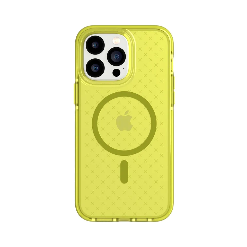 tech21-evocheck-iphone-14-pro-max-h-lle-acid-yellow-magsafe image 1