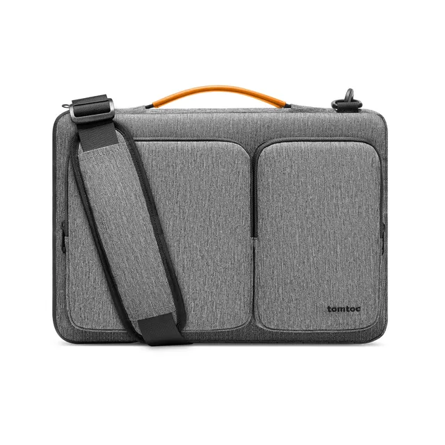 tomtoc-defender-a42-laptoptasche-15-zoll-dunkelgrau-eckenschutz image 1