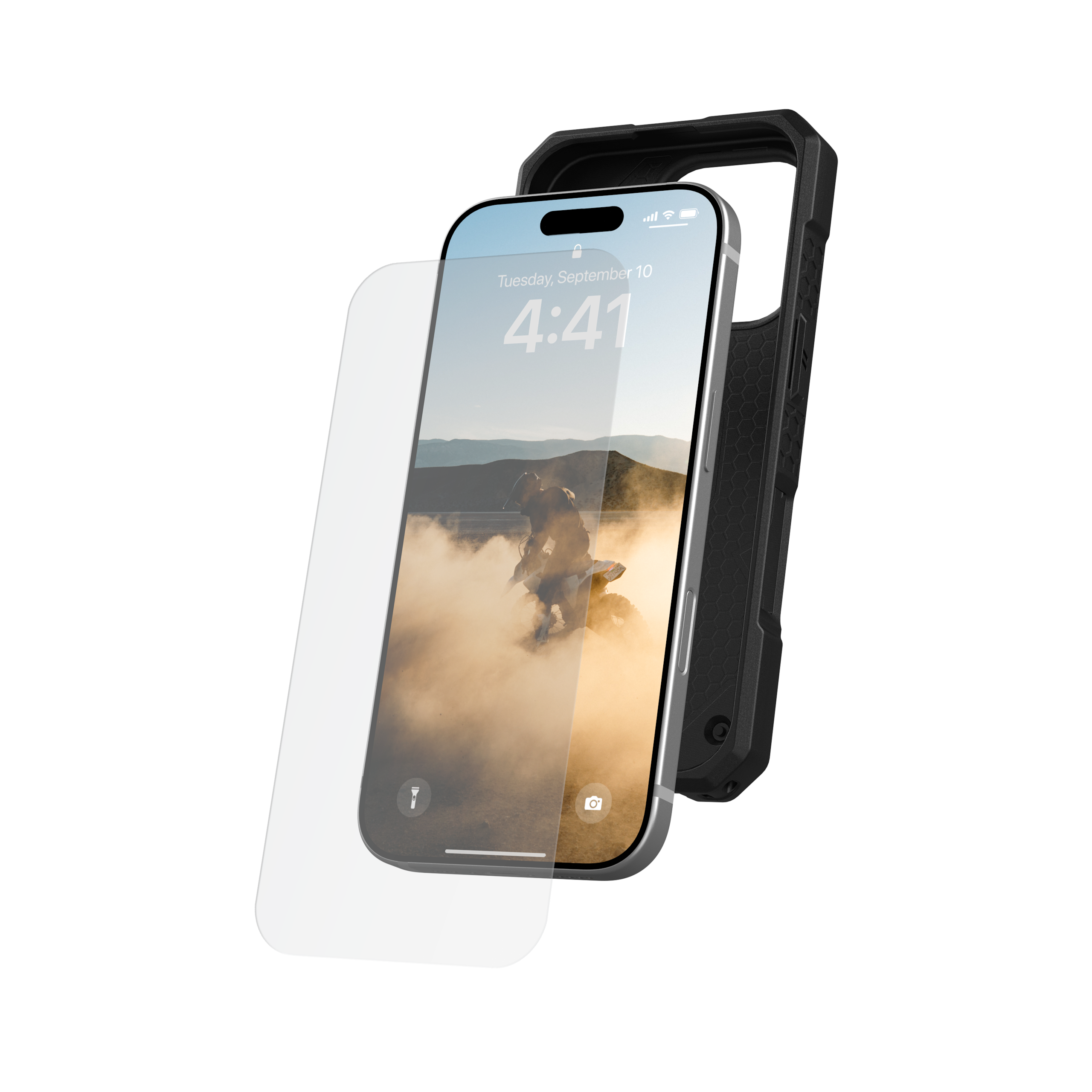 uag-standard-issue-glass-shield-ultra-panzerglas-iphone-16-pro-klar image 4