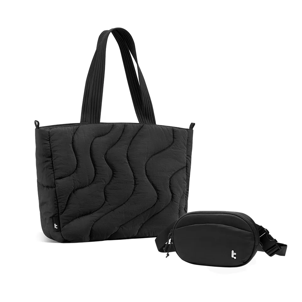 tomtoc-smart-carry-kit-terra-tote-slingbean-taschen-set-schwarz image 1