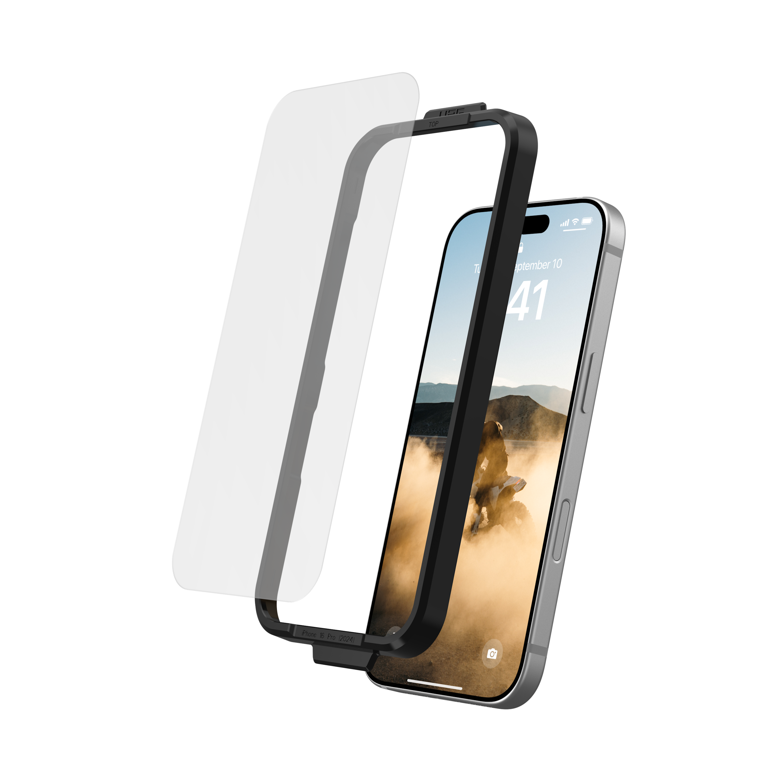 uag-standard-issue-glass-shield-ultra-panzerglas-iphone-16-pro-klar image 2