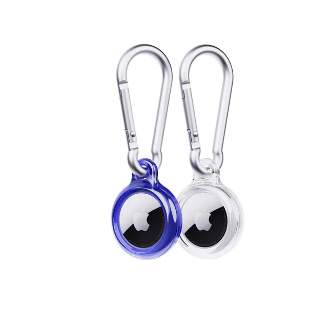 tech21-evopop-apple-airtag-h-lle-2er-electric-blue-clear-anh-nger image 1