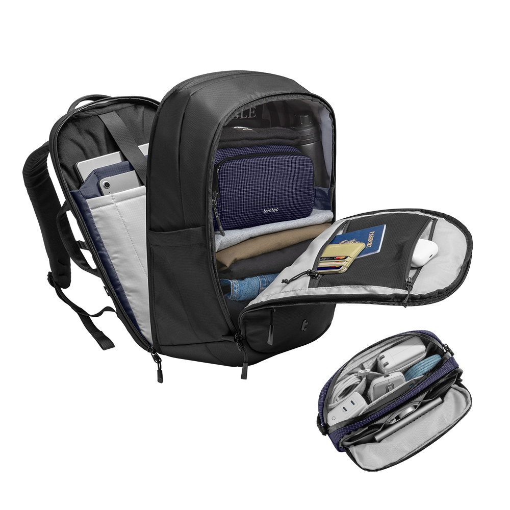 tomtoc-urban-travel-duo-pro-rucksack-32l-pouch-1-8l image 2