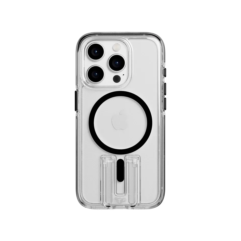tech21-evocrystal-kick-iphone-15-pro-h-lle-clear-black-magsafe image 1