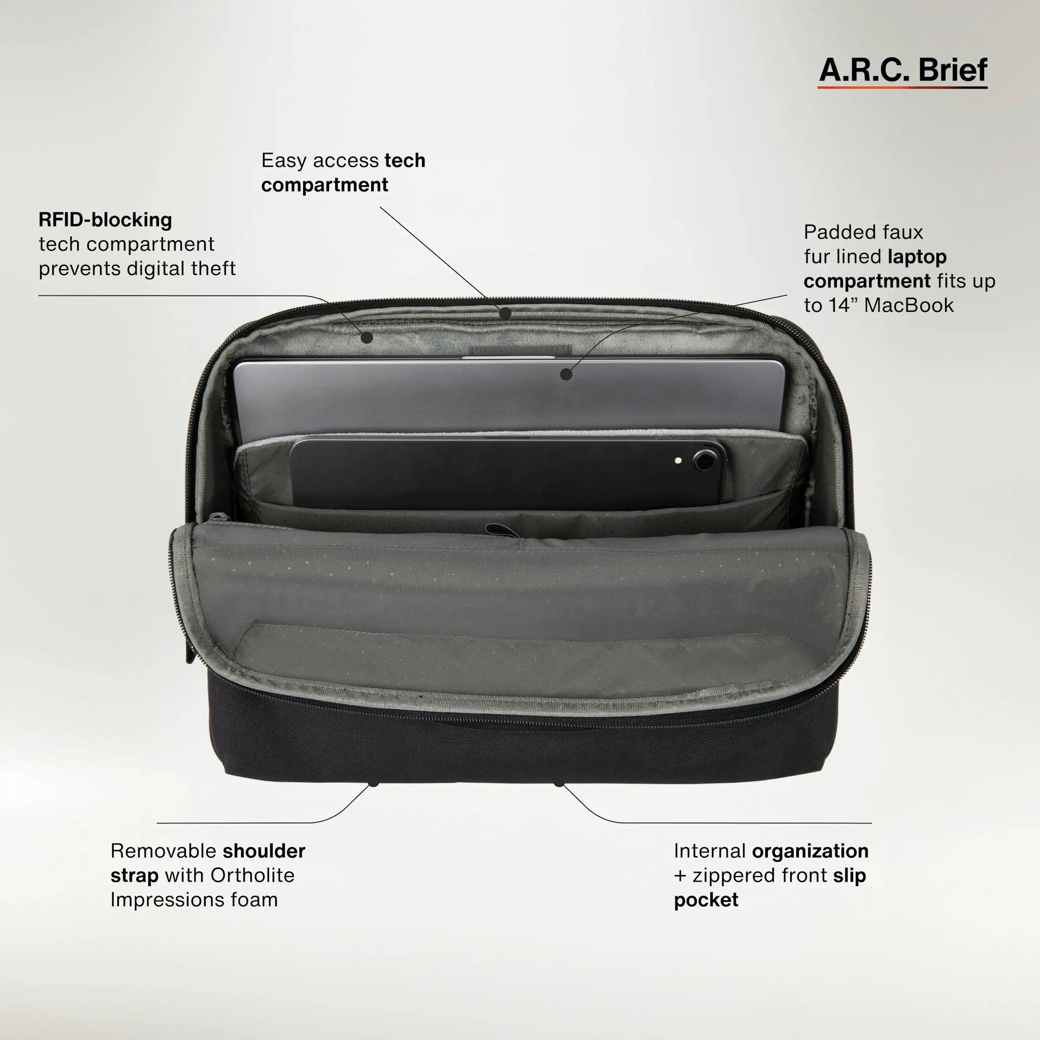 incase-a-r-c-brief-12l-aktentasche-laptop-14-zoll-schwarz image 3
