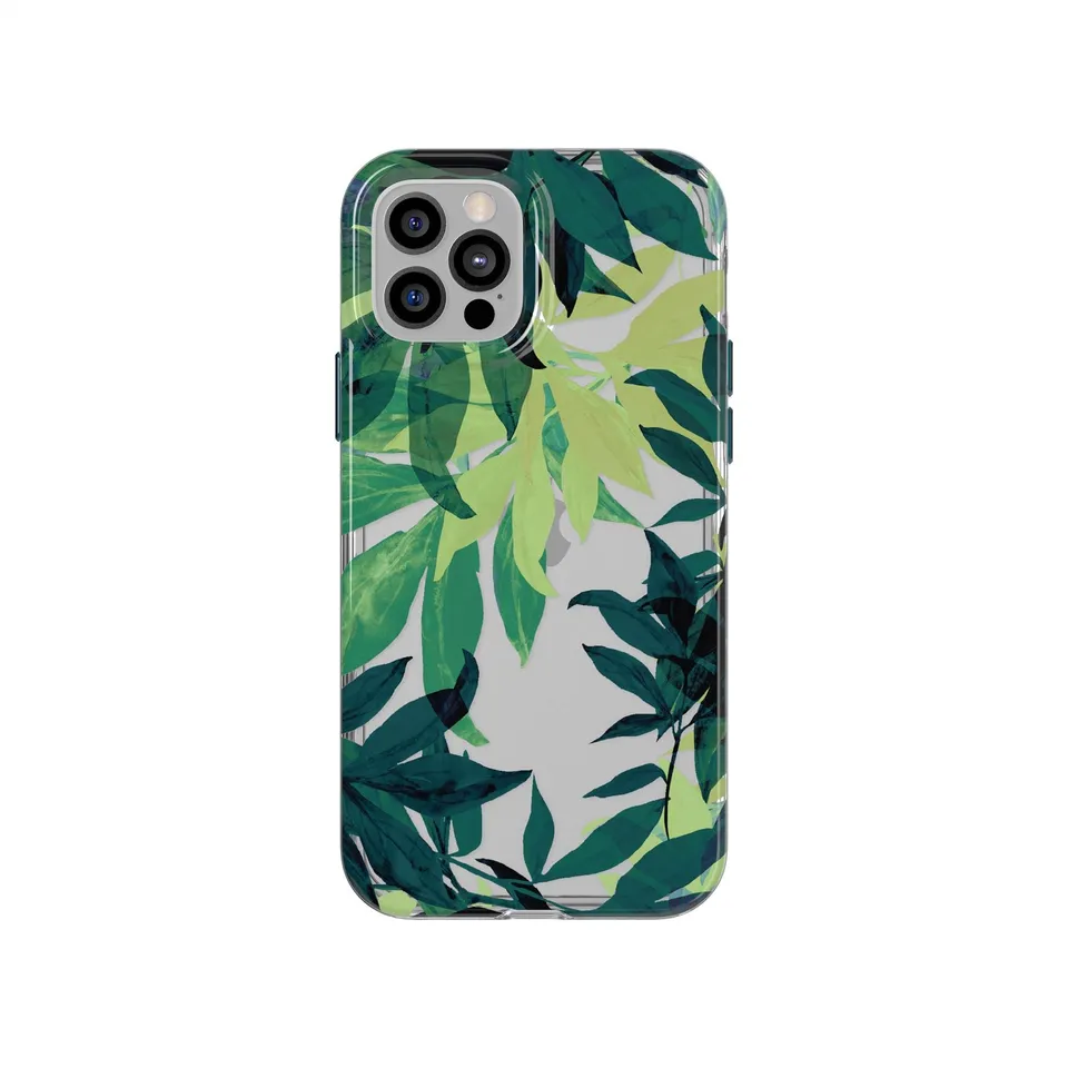 tech21-evoart-iphone-12-12-pro-h-lle-forest-green-blumen image 1