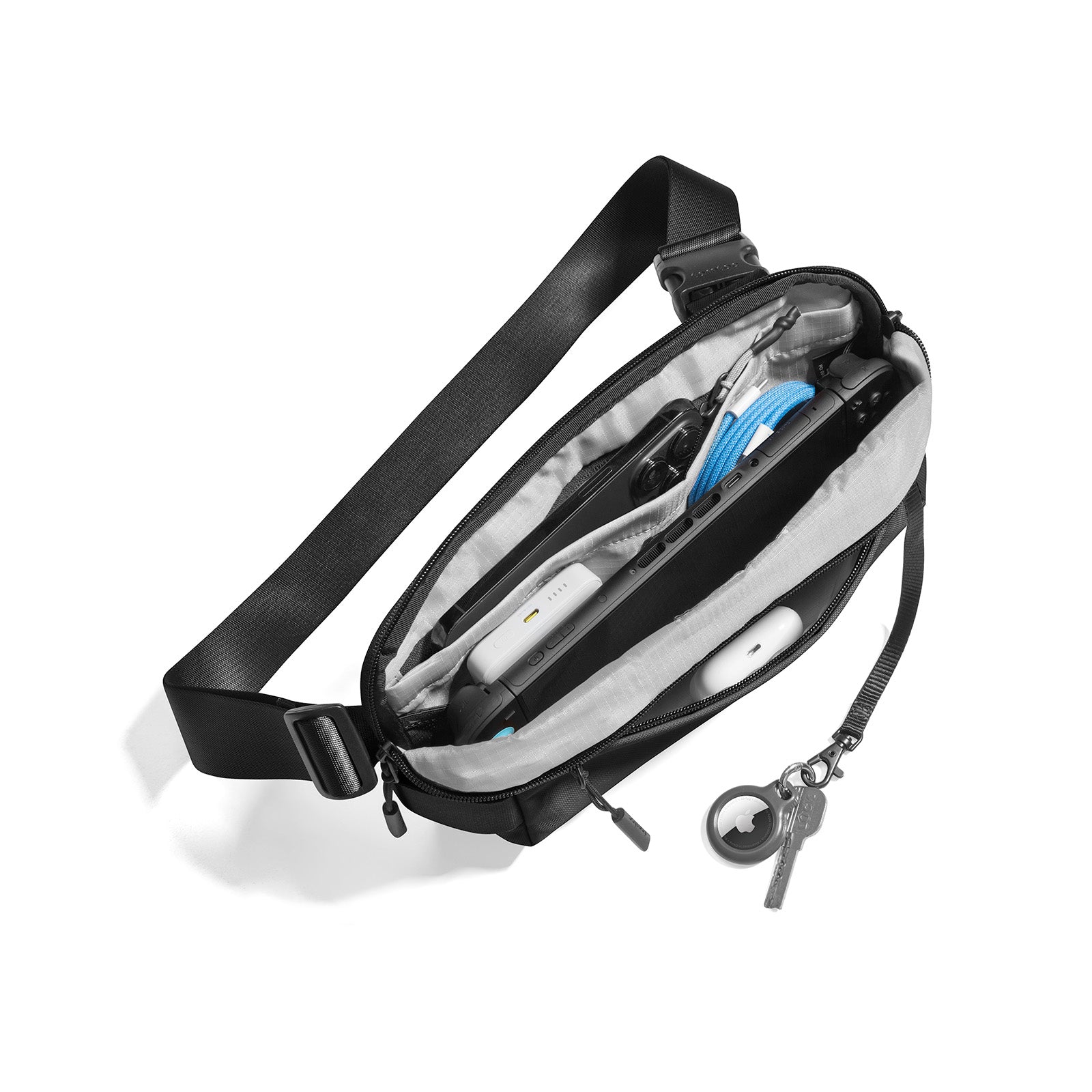 tomtoc-explorer-t21-sling-bag-s-schwarz-crossbody-8-3-zoll image 2