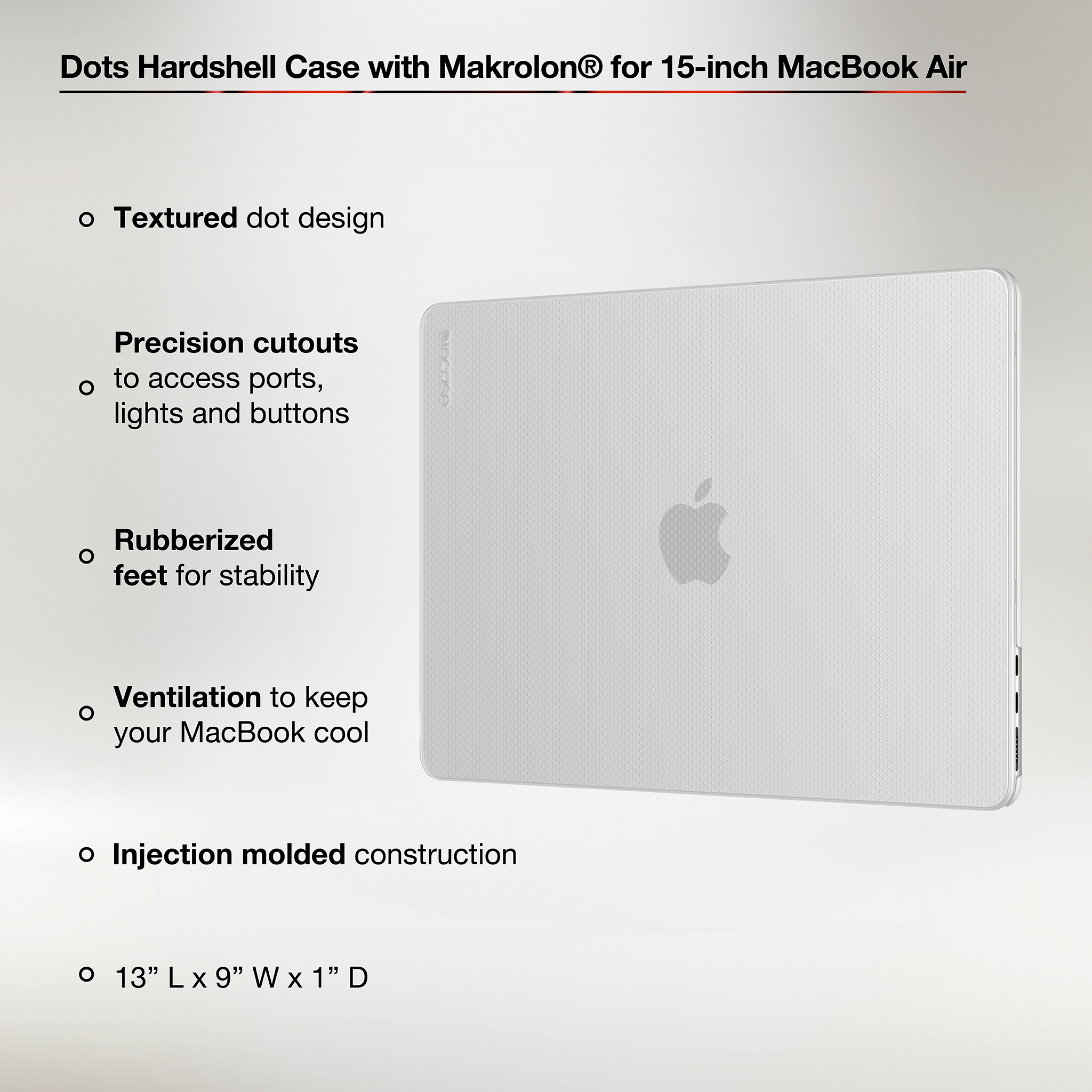 incase-dots-hardshell-case-macbook-air-15-schwarz image 3