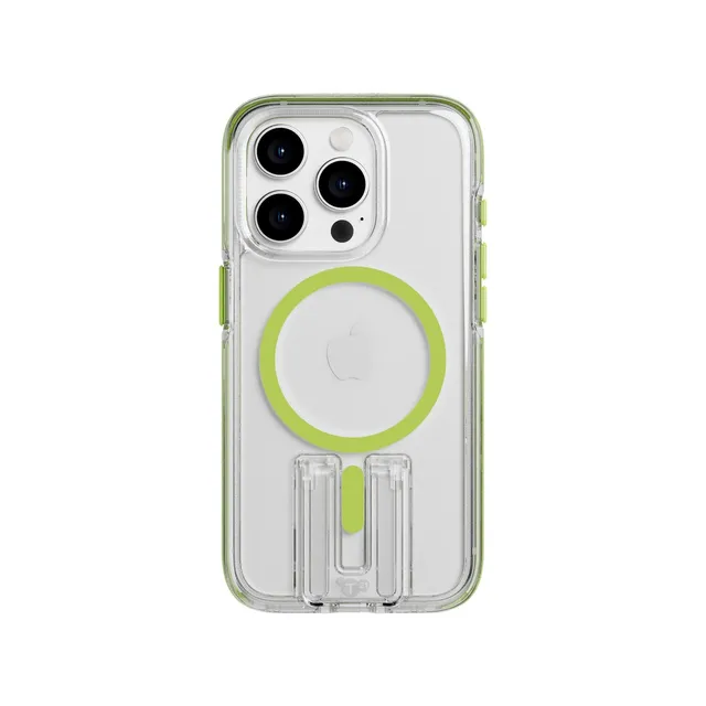 tech21-evocrystal-kick-iphone-15-pro-h-lle-lime-magsafe image 1